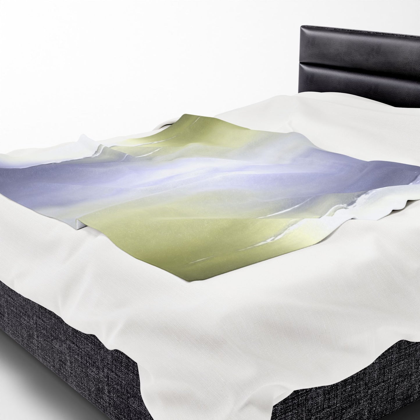 Lavender Sea Golden Fog Velveteen Plush Blanket, 50" x 60"