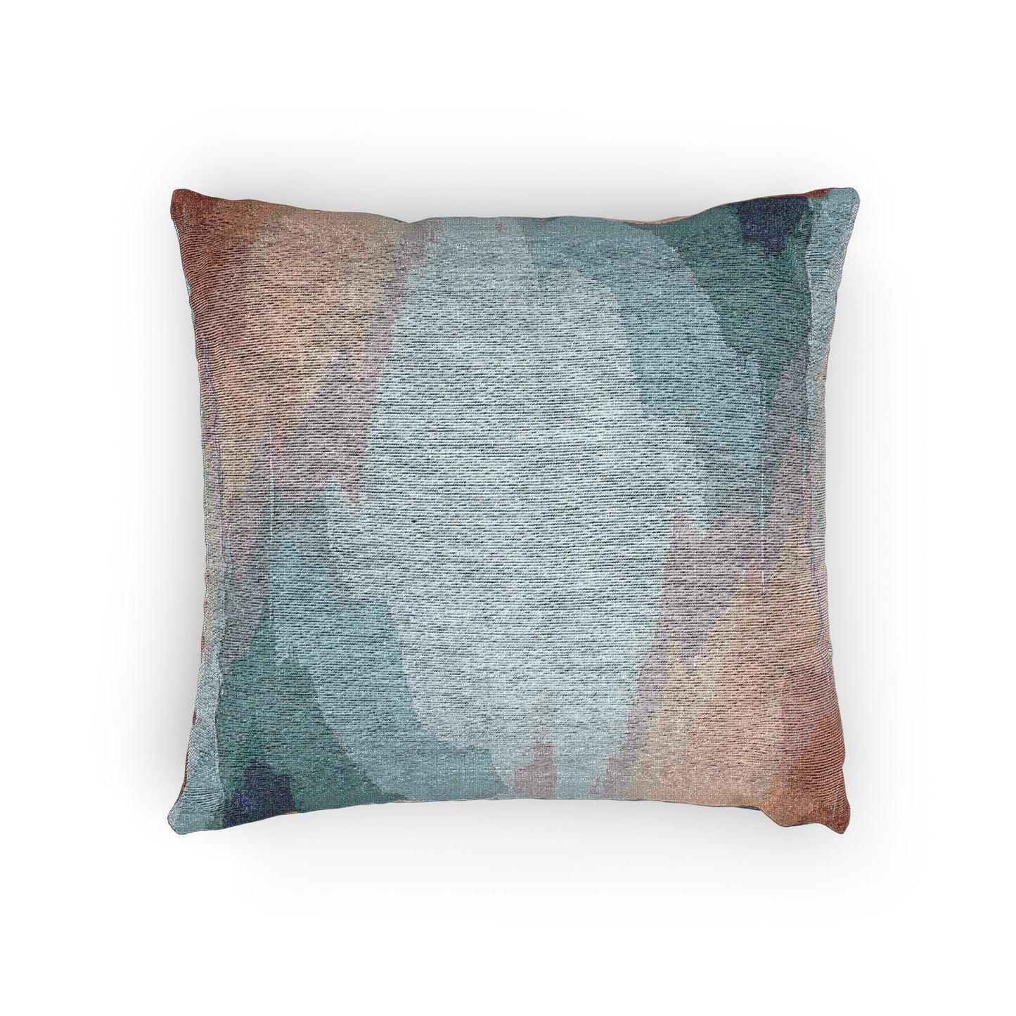 Blue Sea Peach Fog Woven Pillow, 17" x 18"