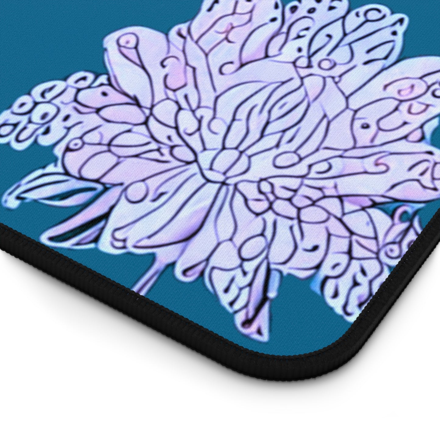 Lavender Floral Butterflies 16" x 32" Desk Mat
