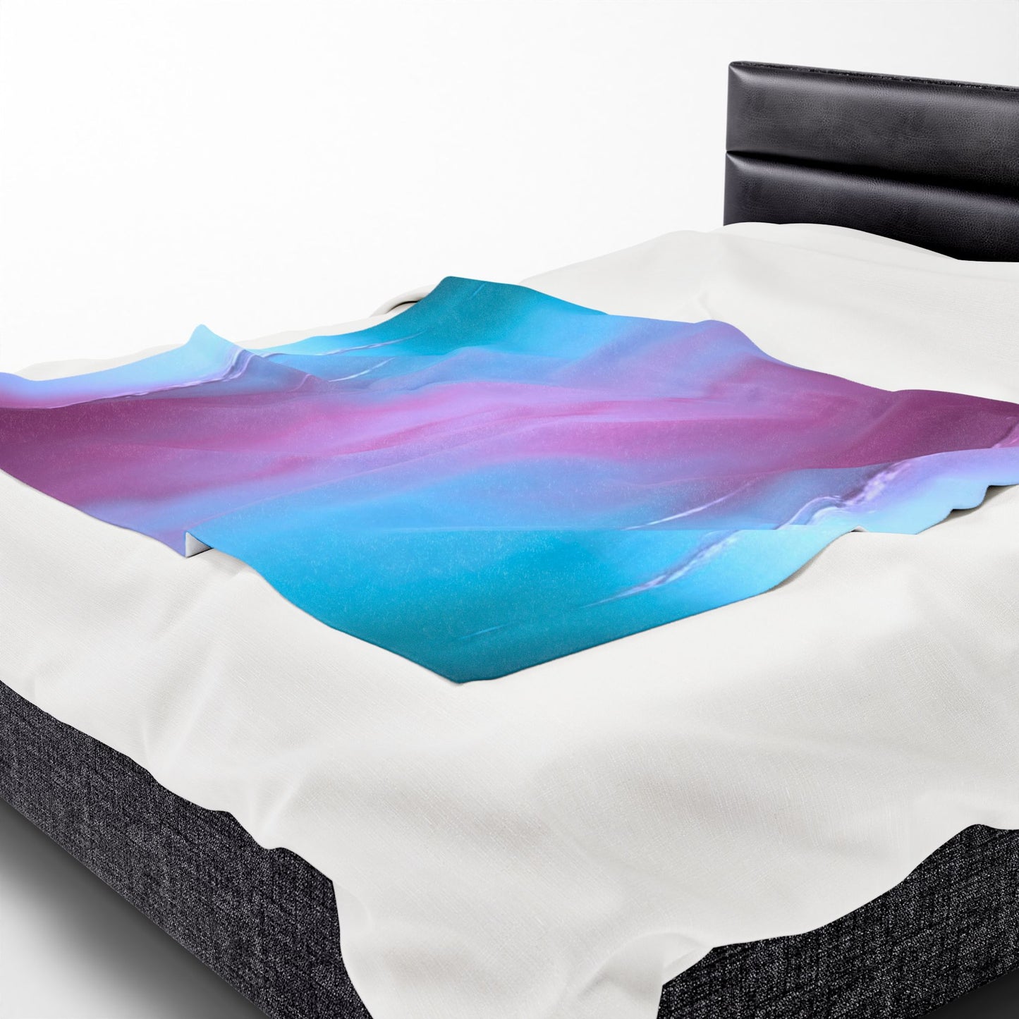 Wine Sea Blue Fog Velveteen Plush Blanket, 50" x 60"