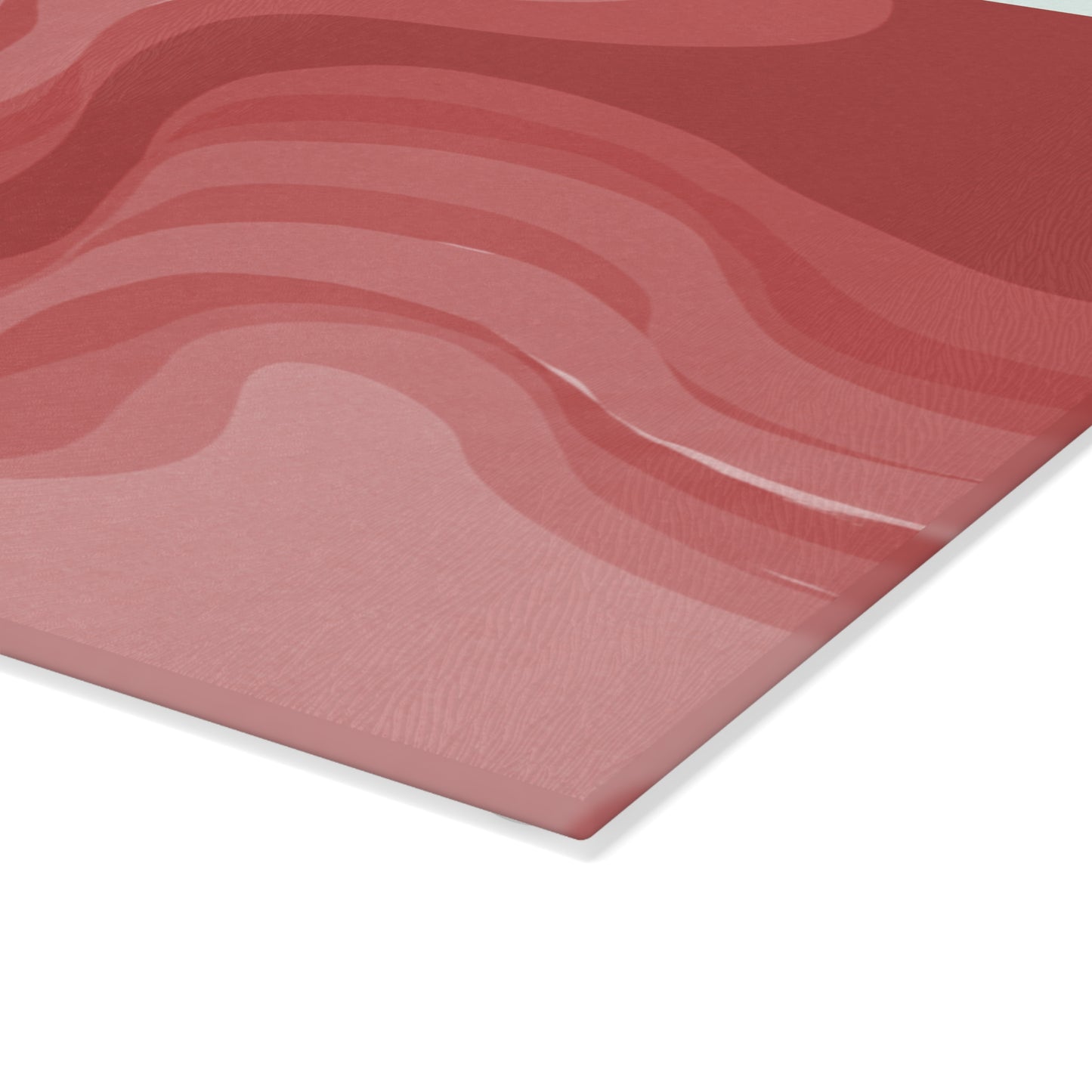 Power Red Wavey 8" x 11" Glass Cutting Board