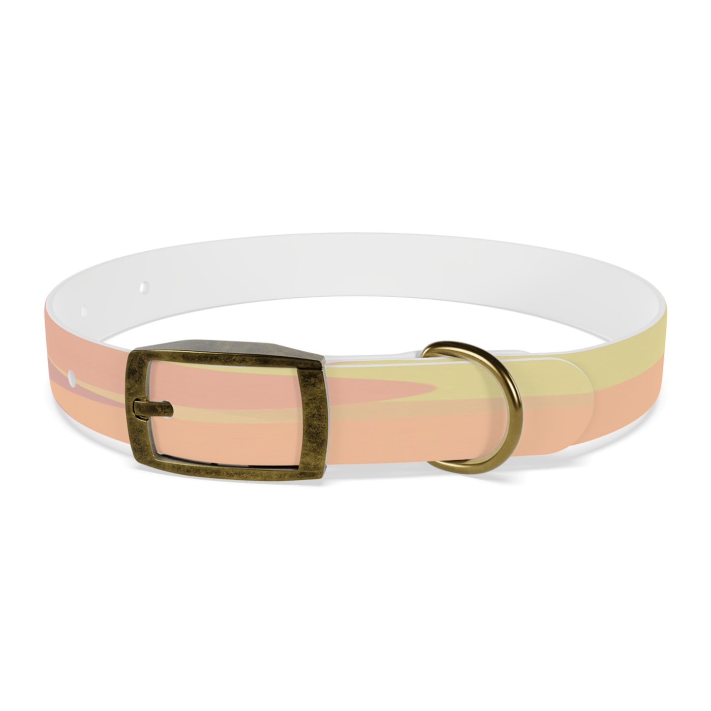 Pastel Hot Peach Patches Small Dog Collar
