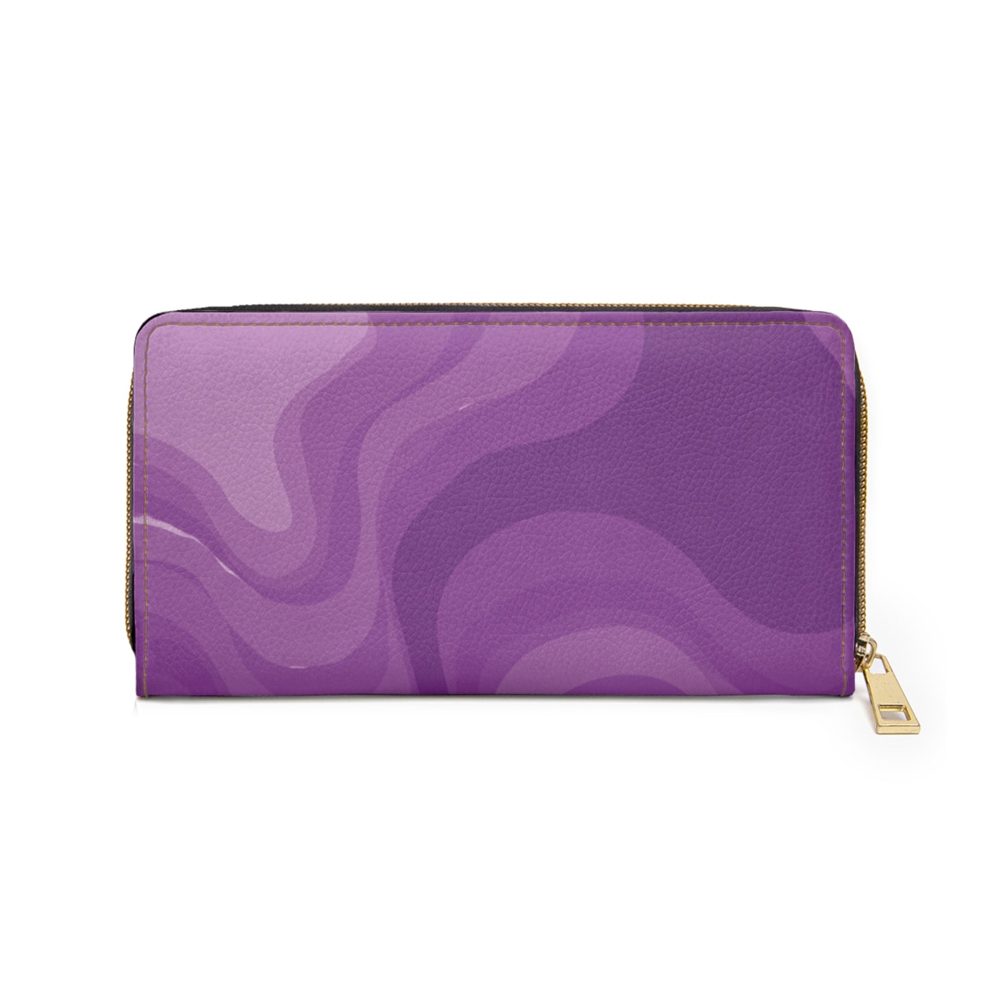Wavey Purple Wavey Elegant Abstract Zipper Wallet - Stylish & Functional Accessory for Everyday Use