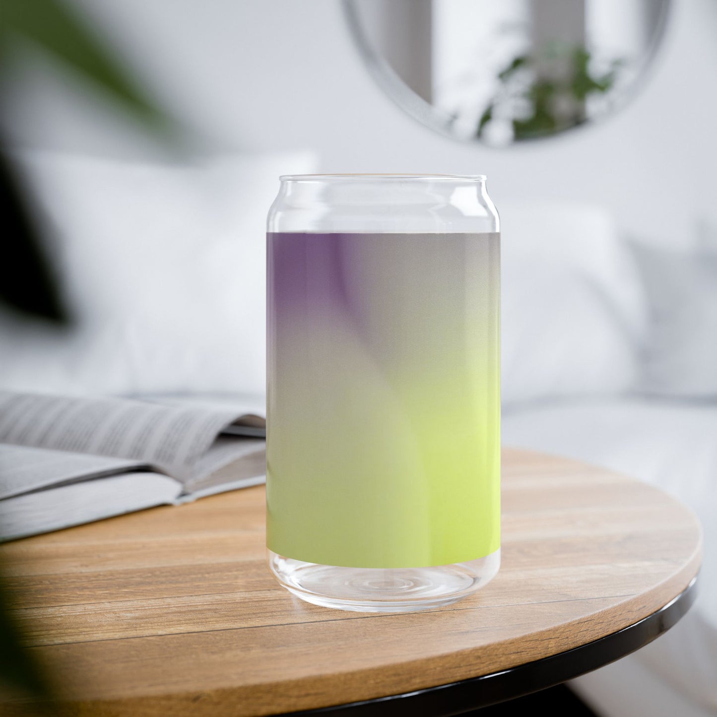 Purple Golden Fade Sipper Glass, 16oz
