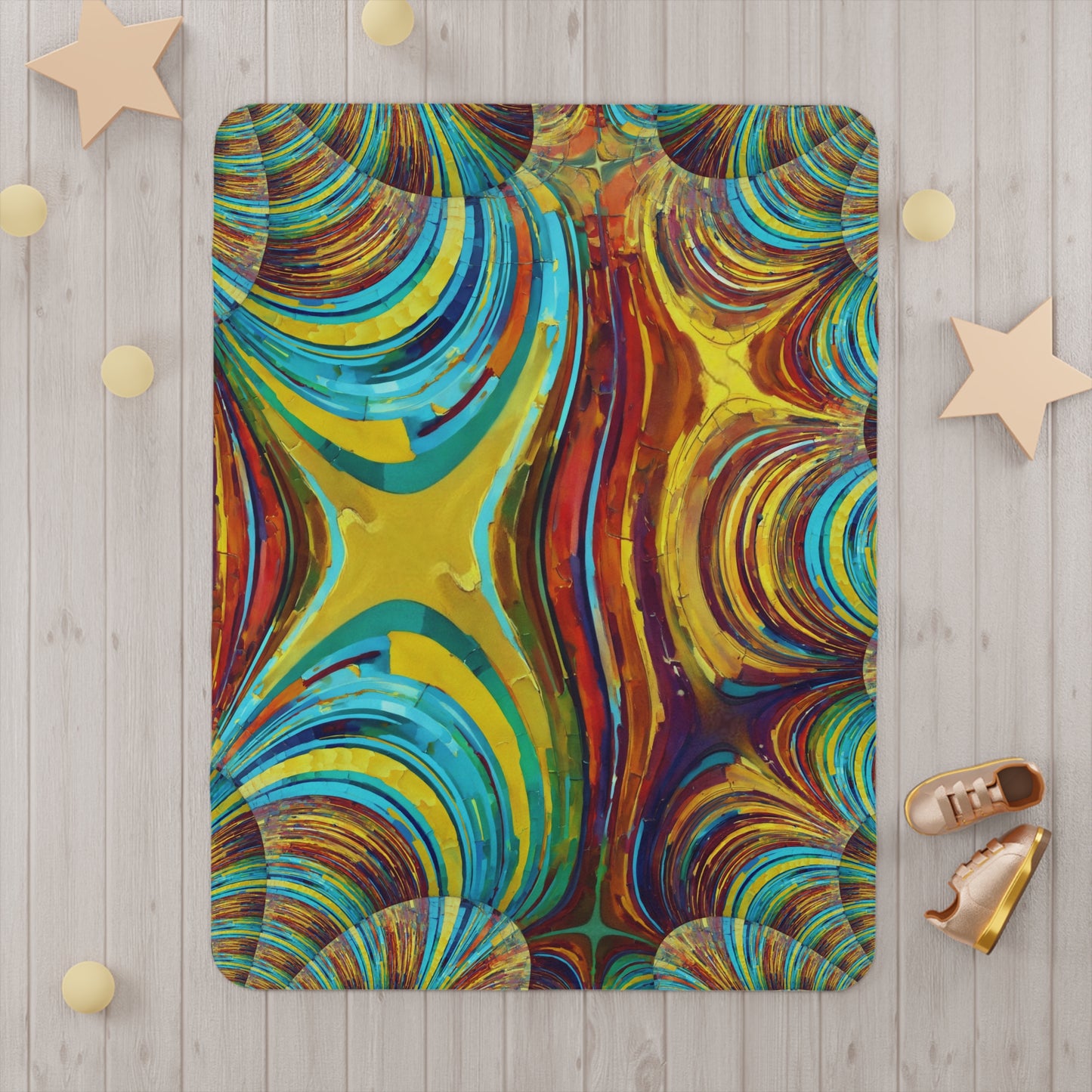 Uzi Spiral Alpha Toddler Blanket, 30" x 40"