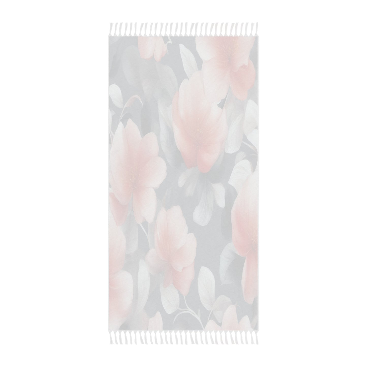 Red Blossom Floral Bunch 38" × 81" Boho Beach Cloth