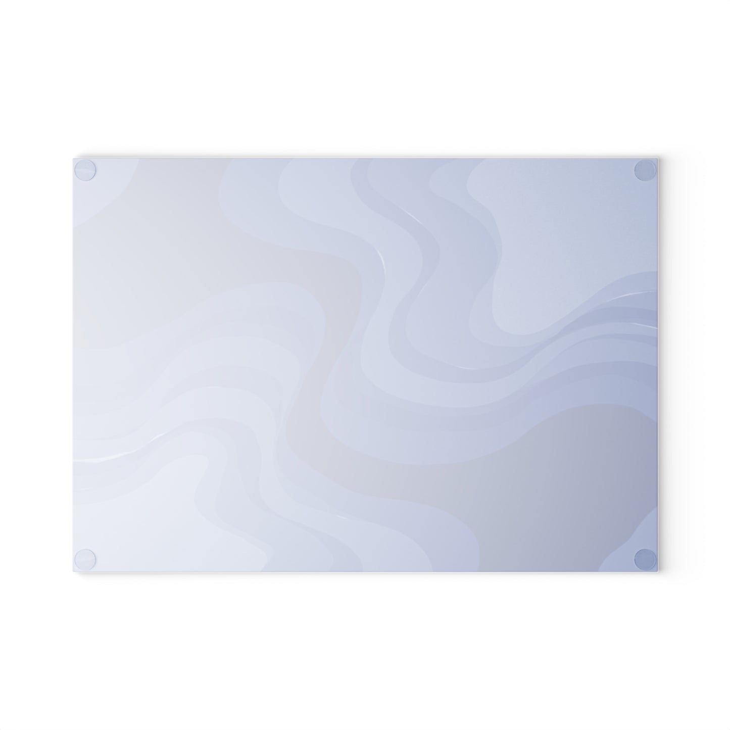 Deep Blue Wavey 8" x 11" Glass Cutting Board