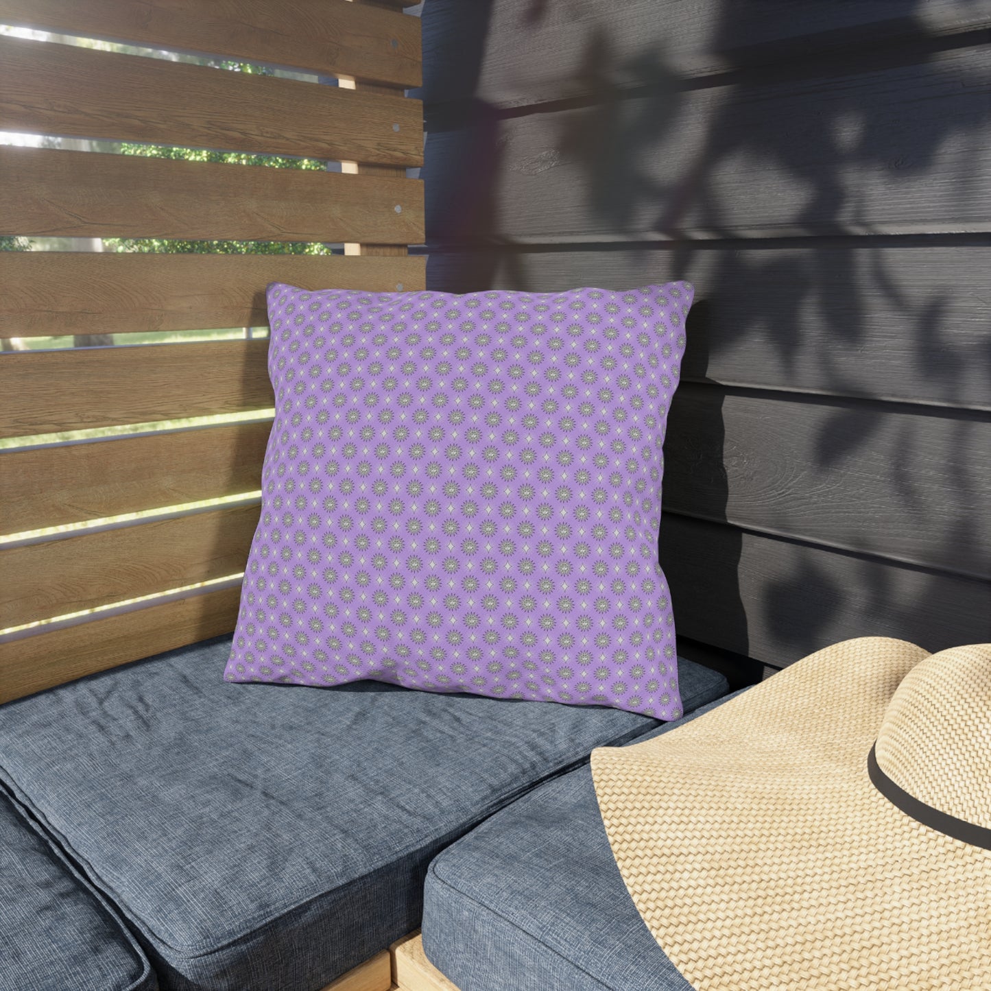 Lavender Star-crossed Bodies 16" x 16" Outdoor Pillow