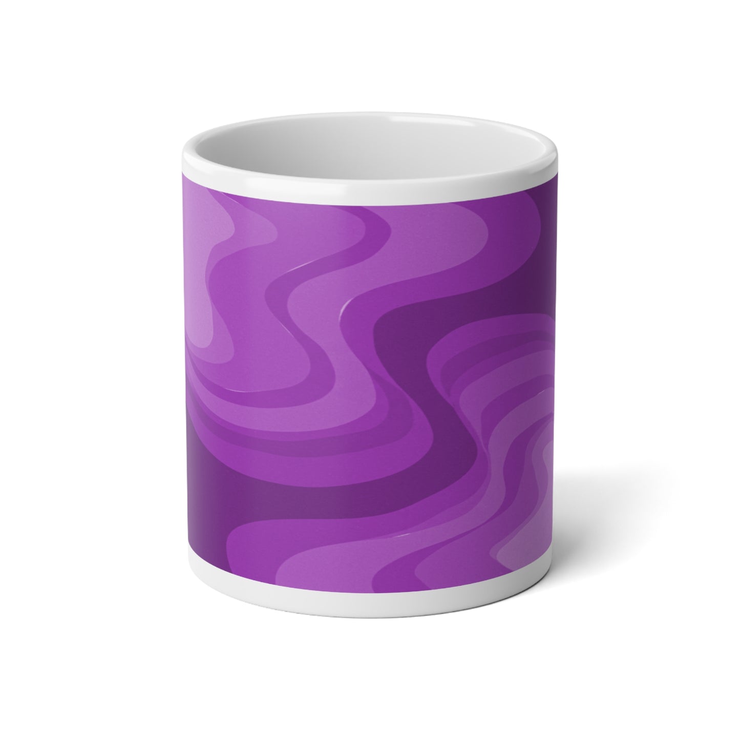 Wavey Purple Wavey 20 oz White Glossy Jumbo Mug
