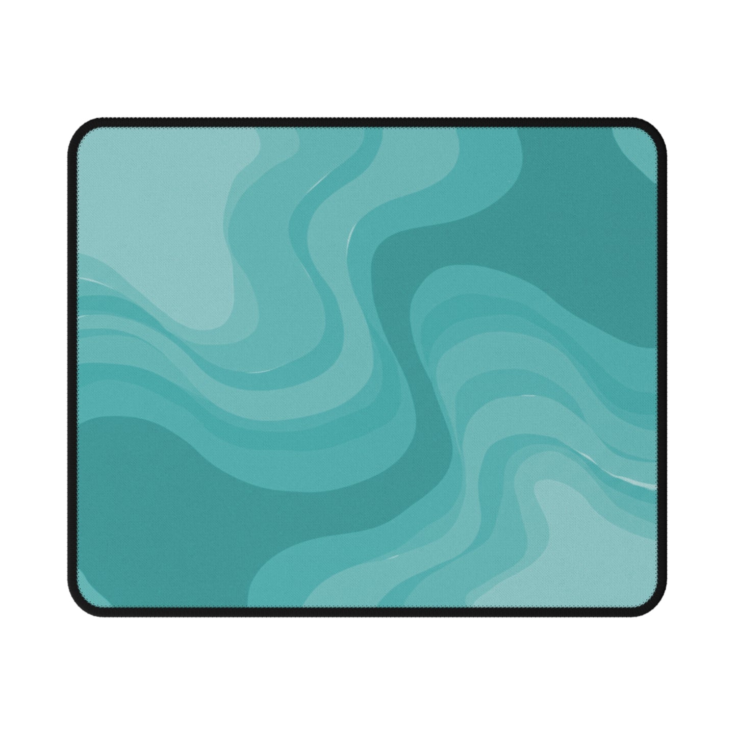 Tif Green Wavey Non-Slip Gaming Mouse Pad, 9.5" X 8" Rectangle