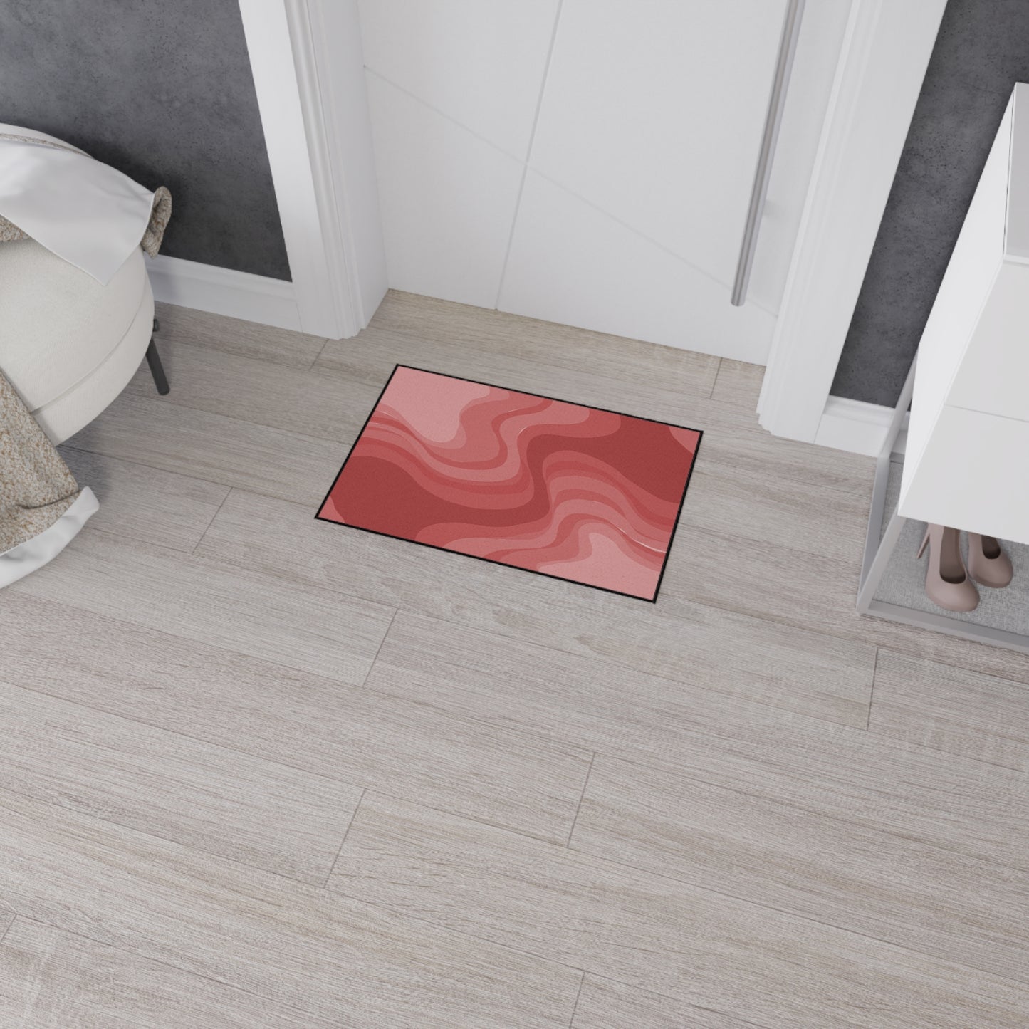 Power Red Wavey 18" x 27" Heavy Duty Floor Mat
