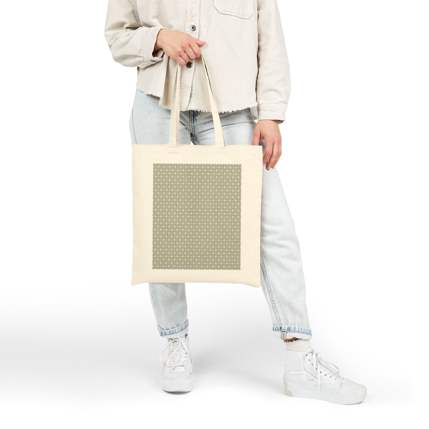 Olive Star-crossed Bodies Cotton Canvas Tote Bag