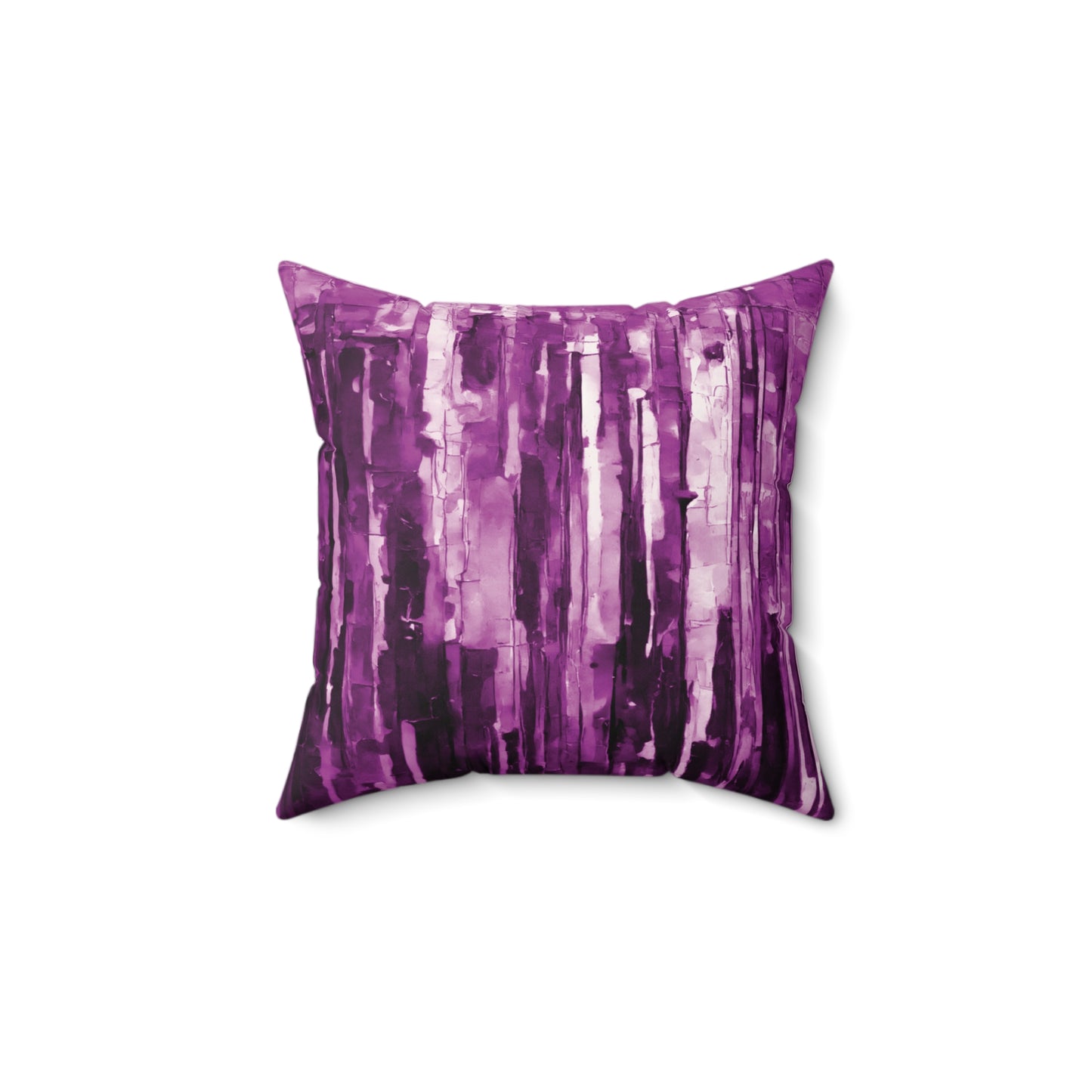 Striped Powder Lavender 14" x 14" Faux Suede Square Pillow