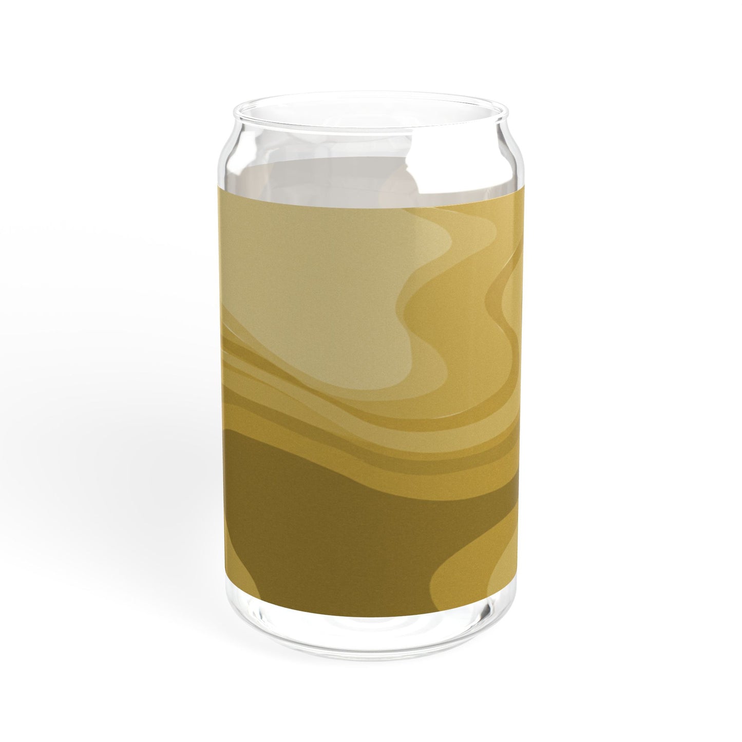 Brown Wavey Sipper Glass, 16oz