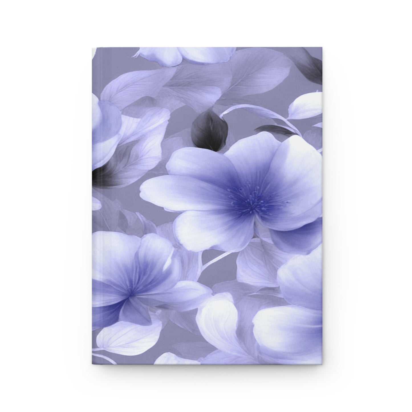 Indigo Blossom Floral Bunch Hardcover Journal Matte with 150 lined pages, 5.75" x 8"