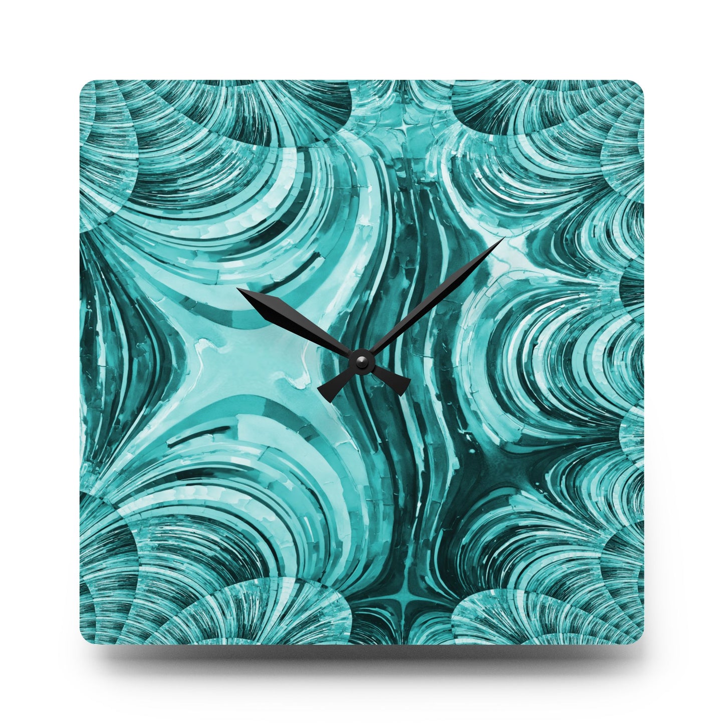 Uzi Spiral Tif Acrylic Wall Clock, Round or Square, 10.75" x 10.75"
