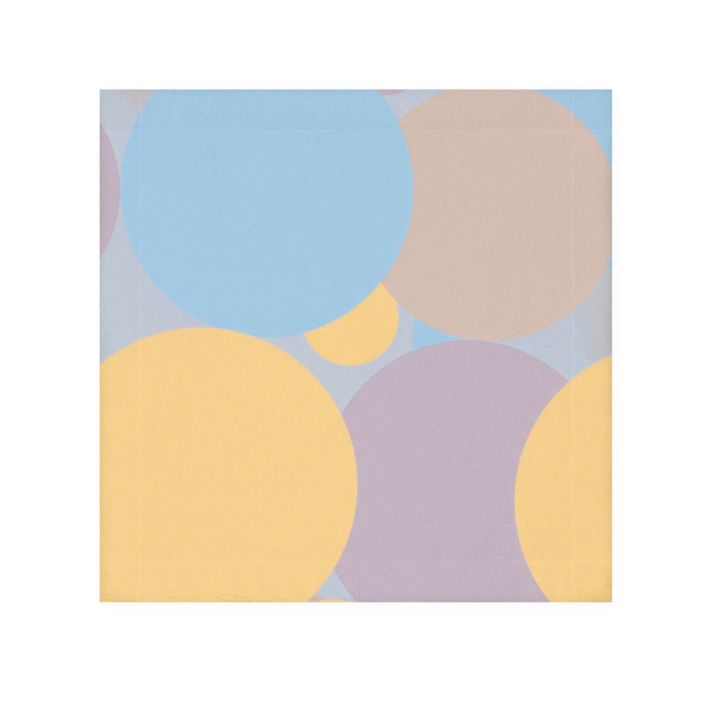 Pastel Baby Blue and Peach Patches Face Towel, 13" x 13"