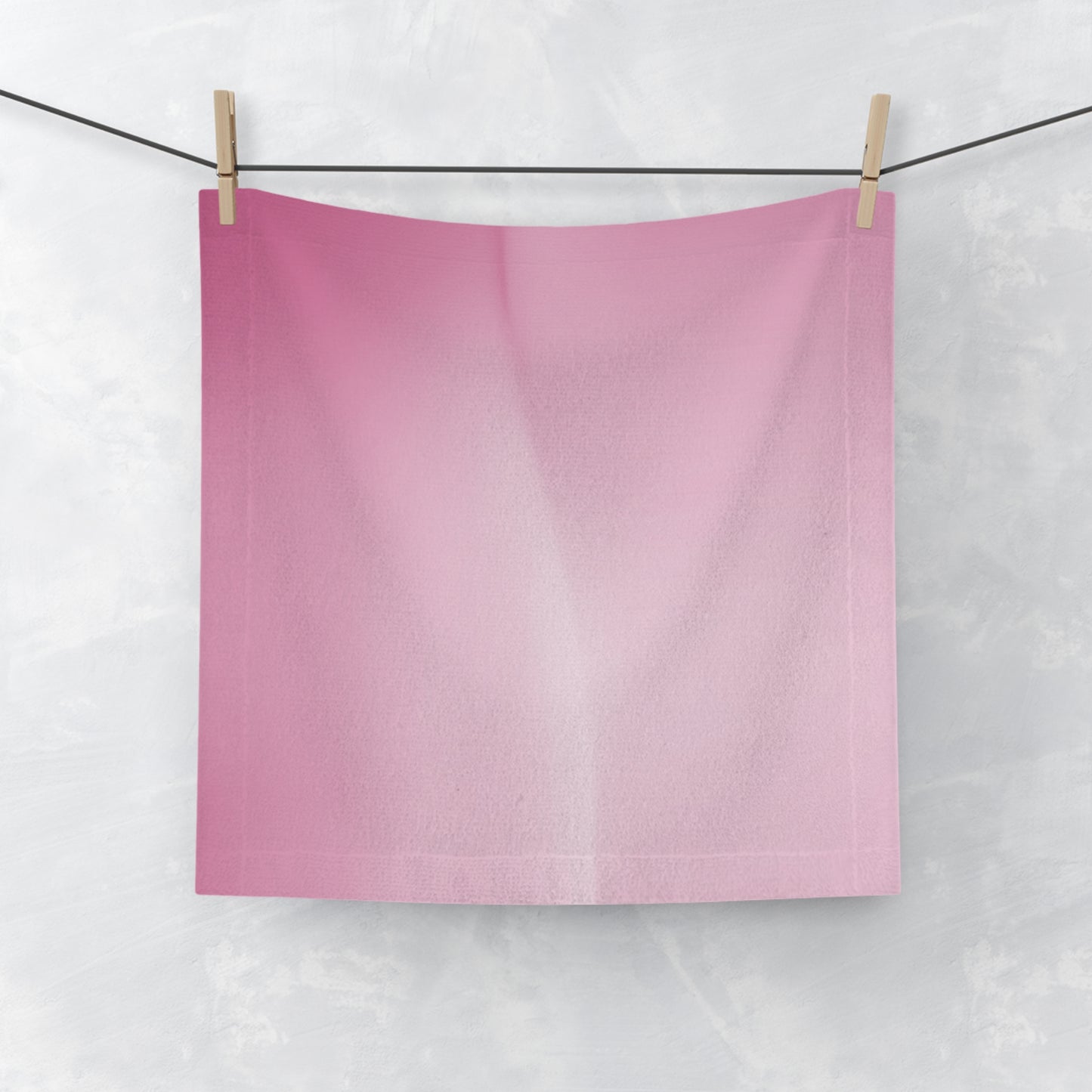 Pink Blush Fade Face Towel, 13" x 13"