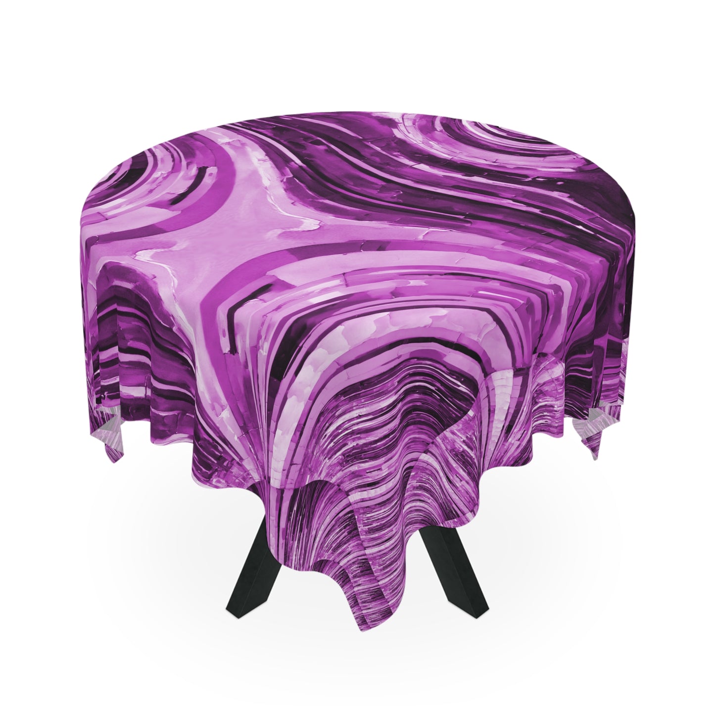 Uzi Spiral Powder Lavender Tablecloth, 55" x 55"