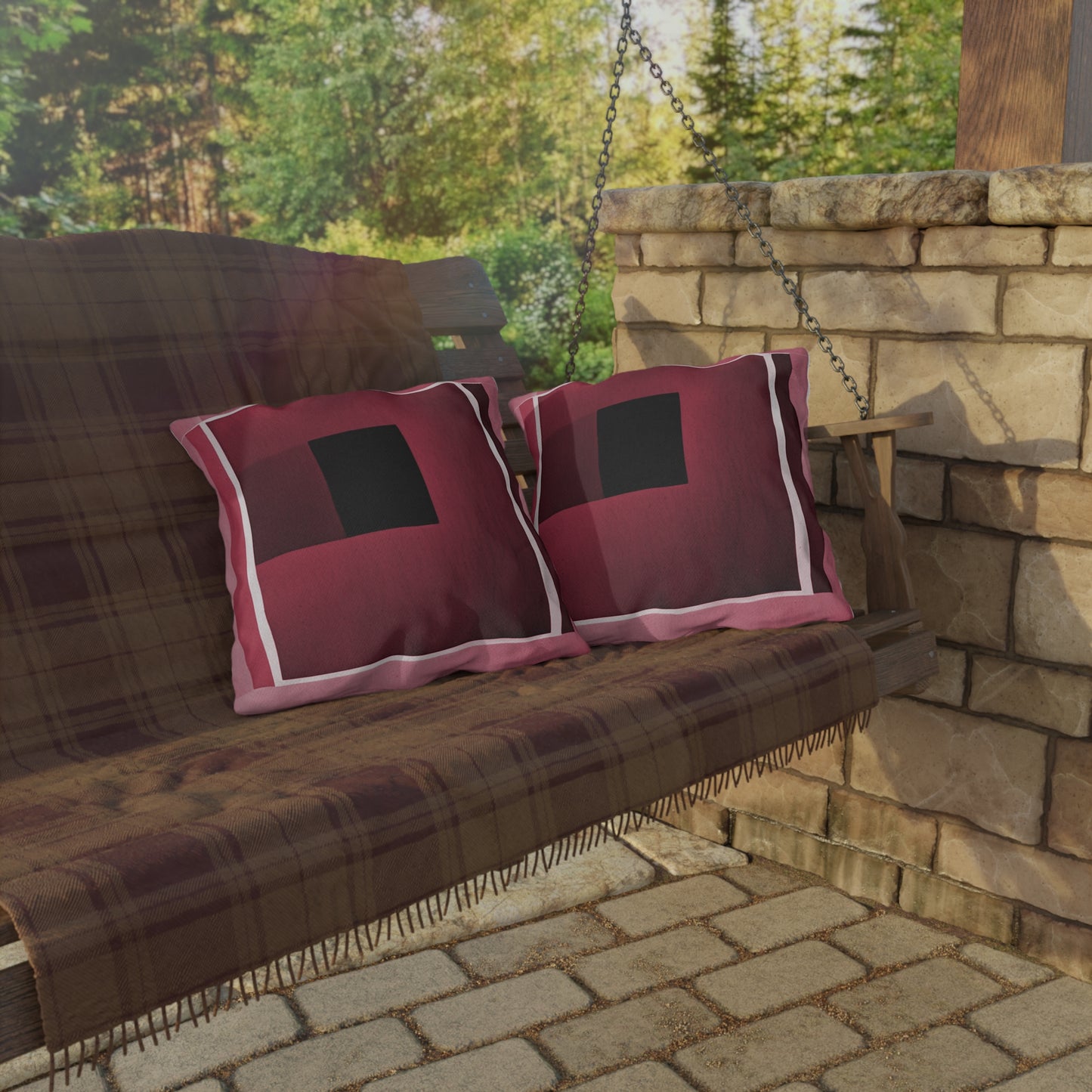 Red Shadow 18" x 18" Outdoor Pillow