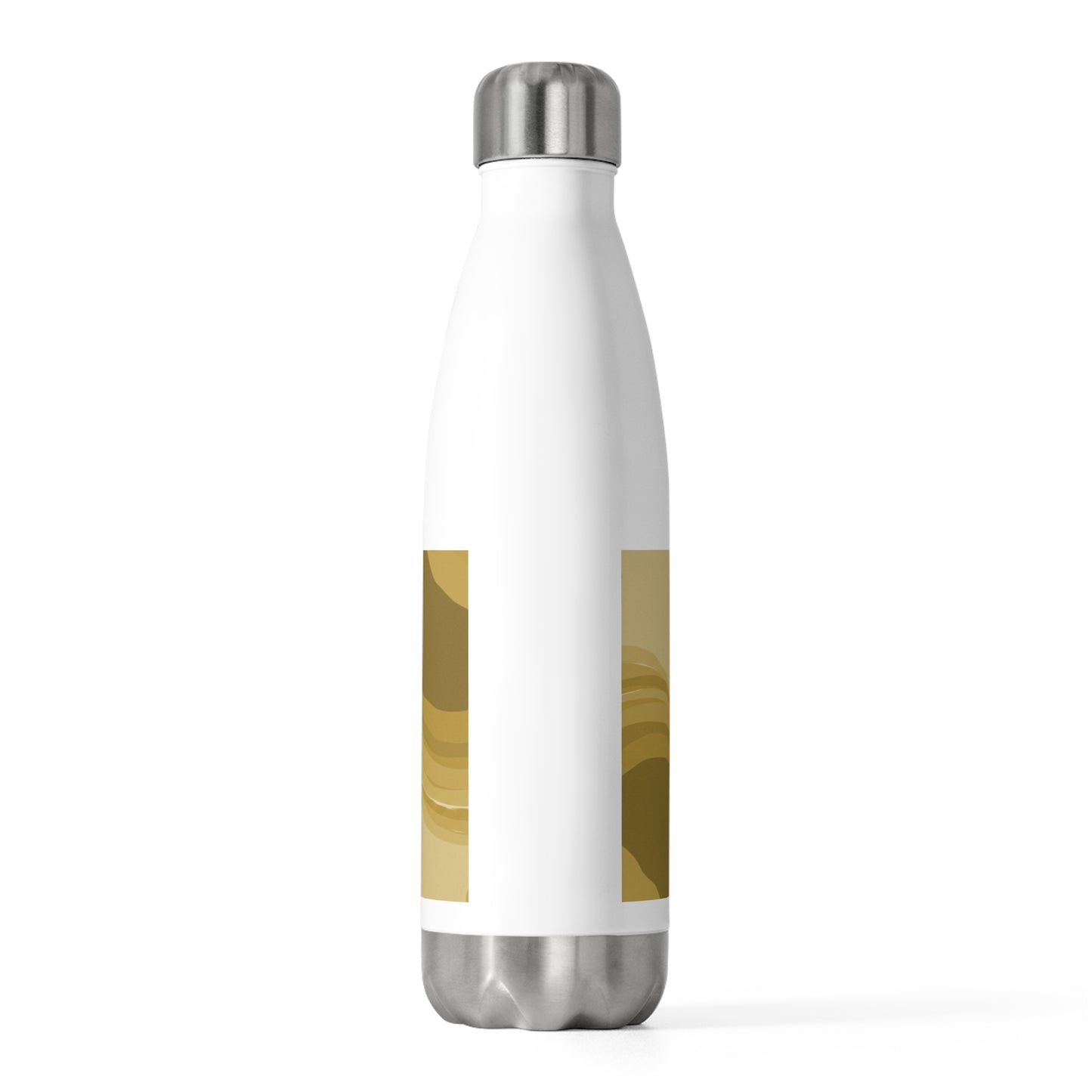 Brown Wavey 20oz Insulated Water Bottle