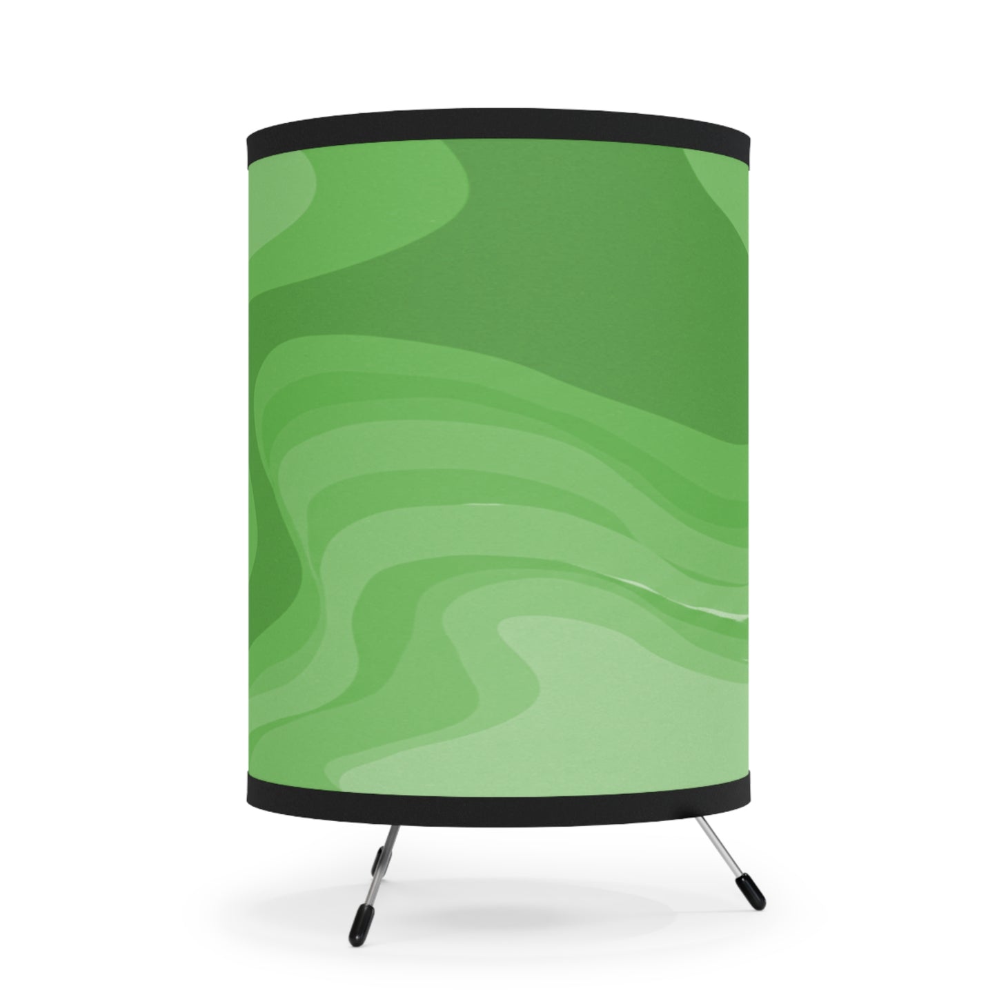 Greenie Meanie Wavey Tripod Lamp with High-Res Printed Shade, US\CA plug