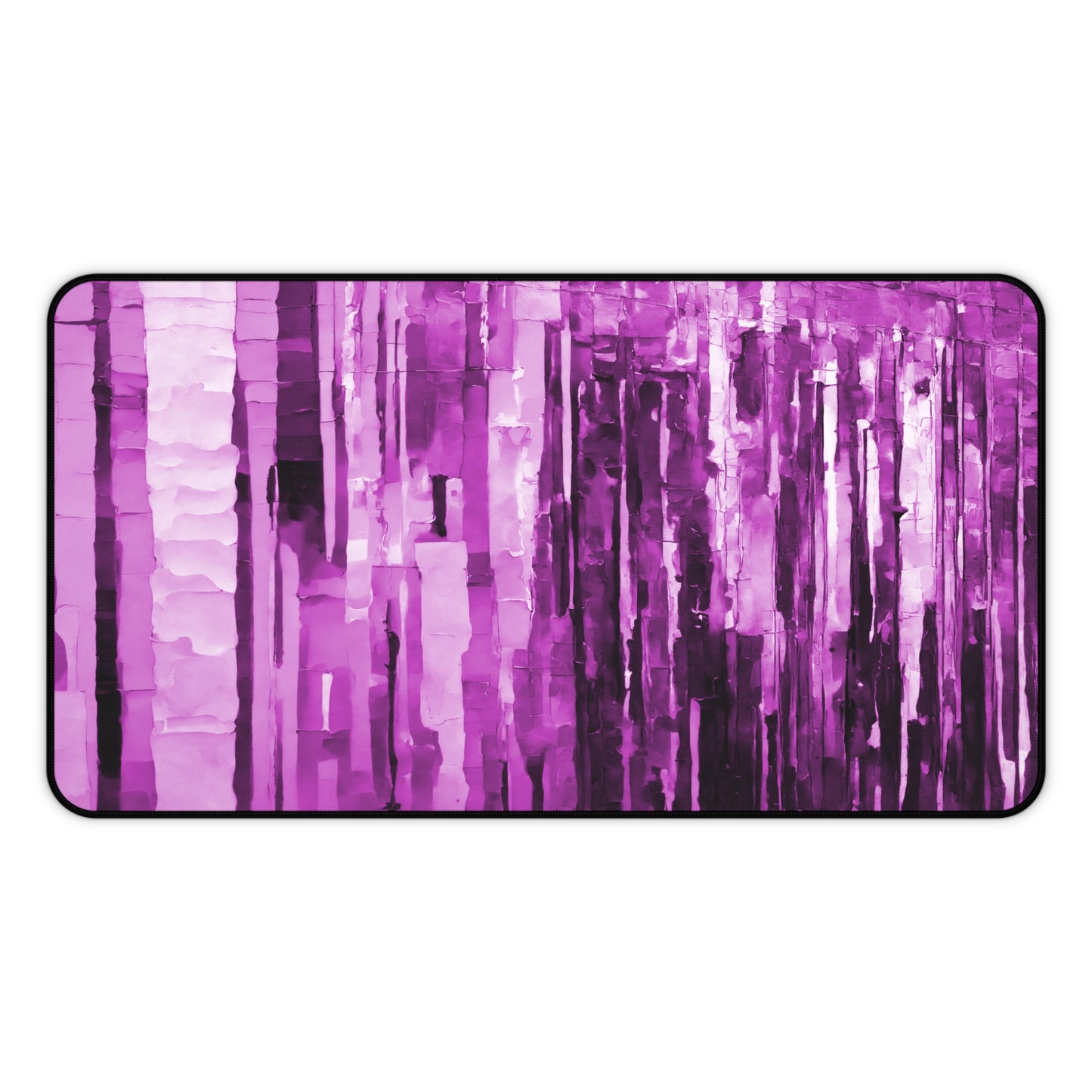 Striped Powder Lavender 12" x 22" Desk Mat