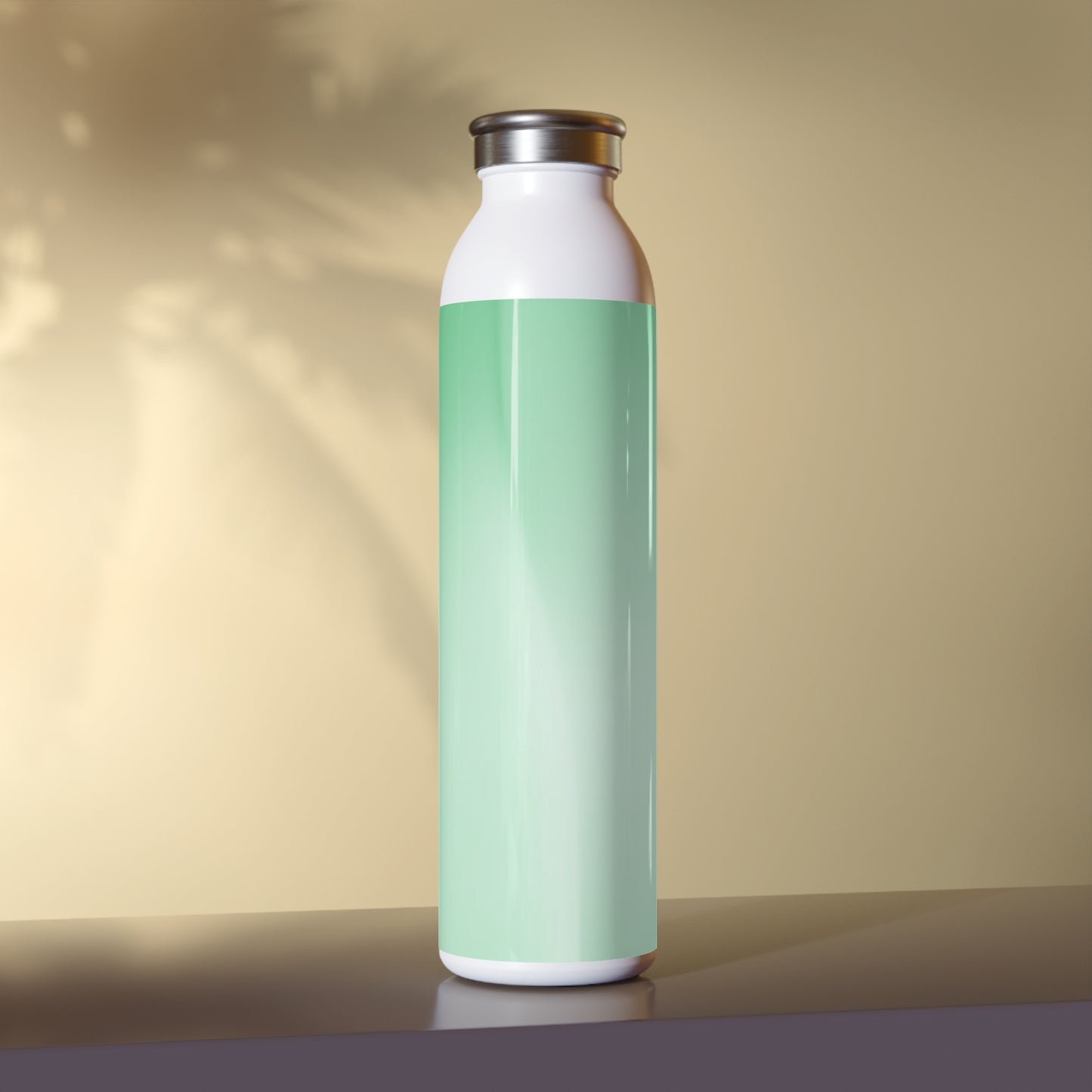 Mint Fade Slim Water Bottle, 20 oz White