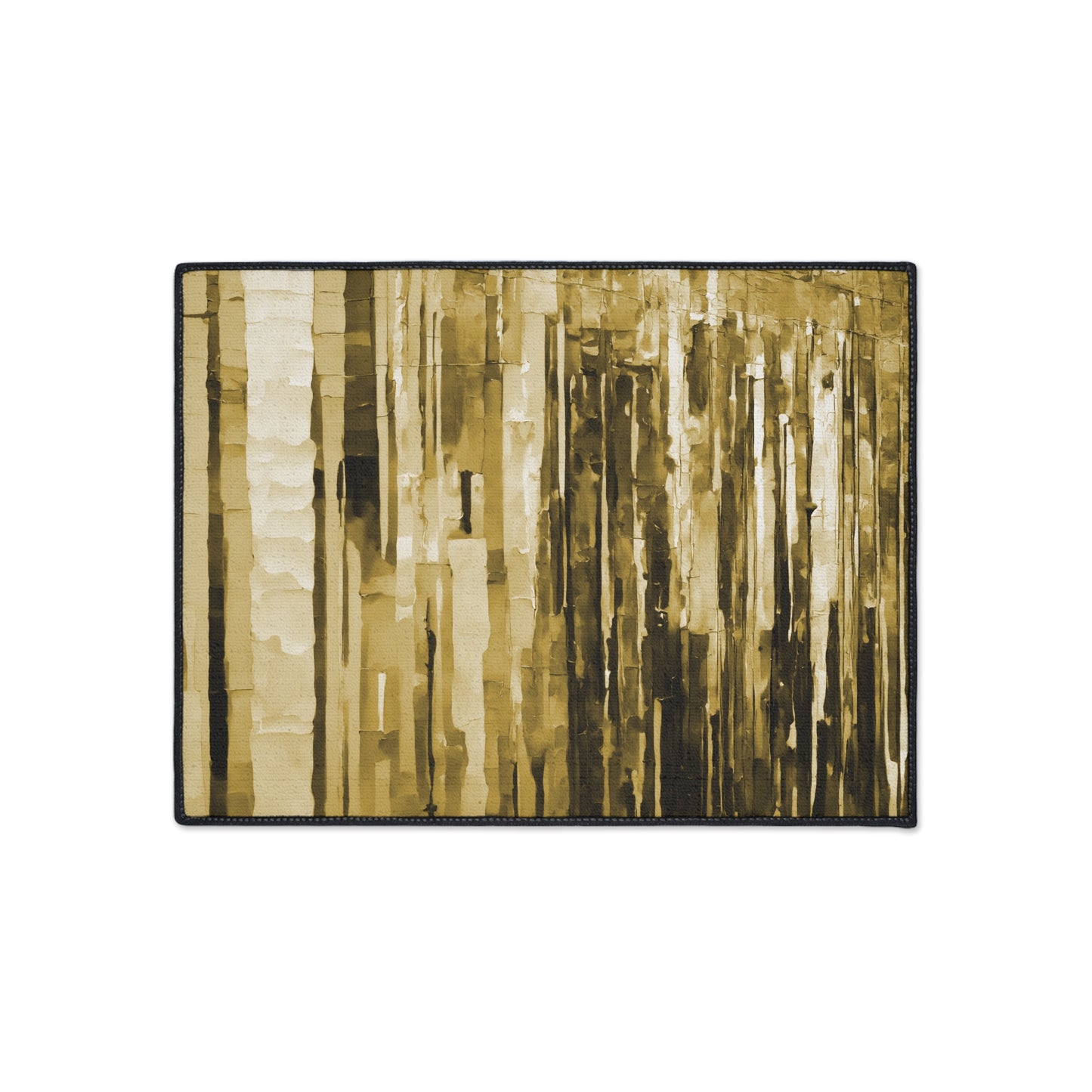 Striped Light Brown 18" x 24" Heavy Duty Floor Mat
