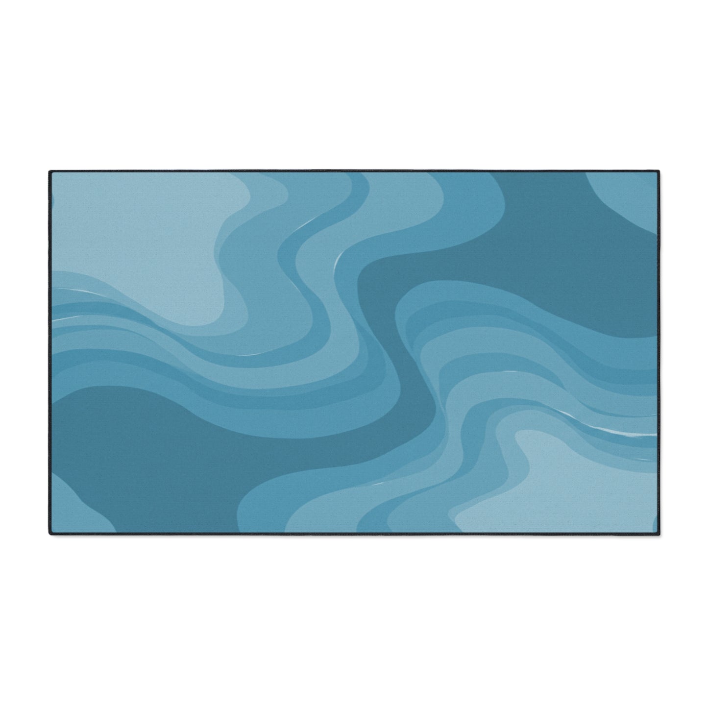 Sky Blue Wavey 36" x 60" Heavy Duty Floor Mat