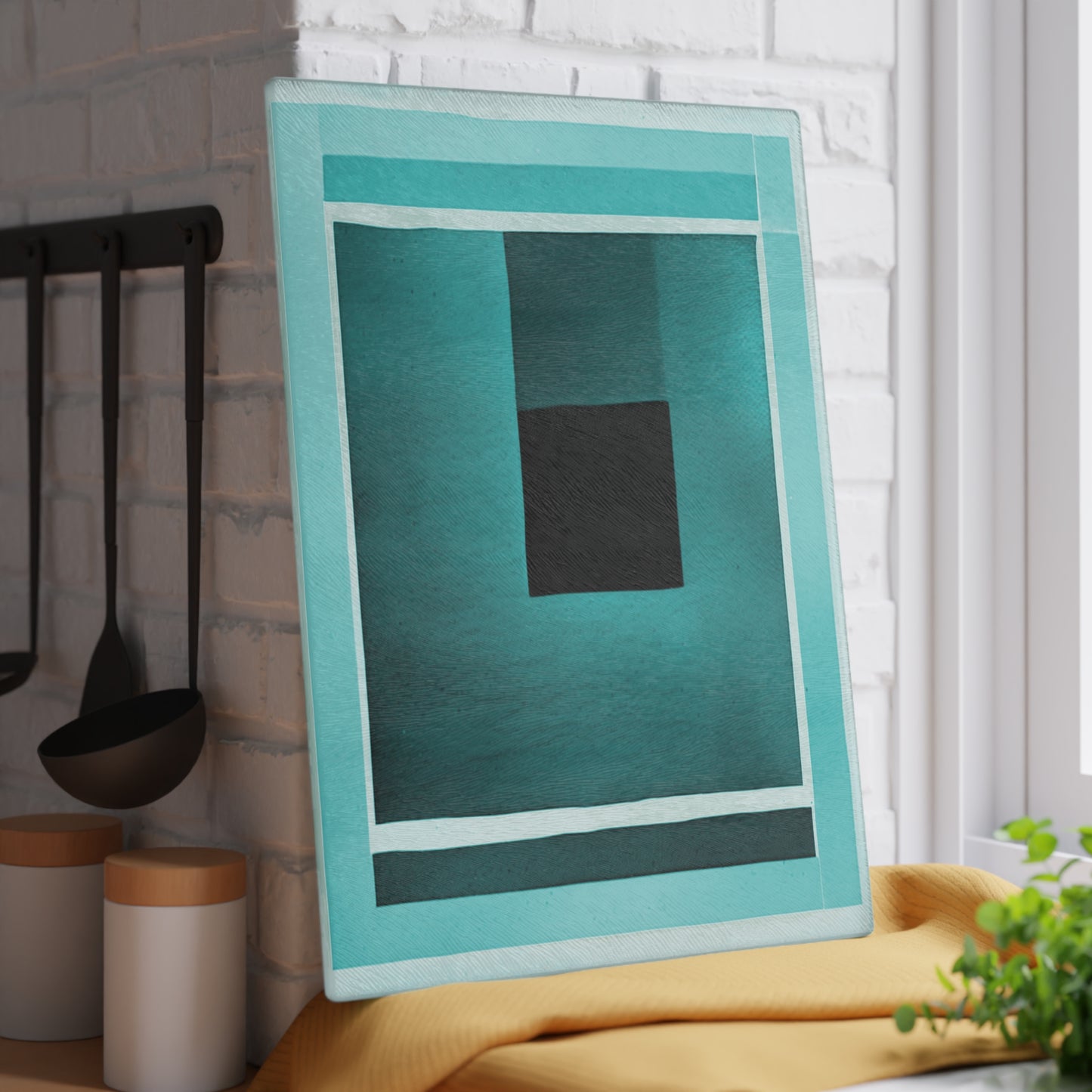 Tif Shadow Glass Cutting Board, 11" x 15"