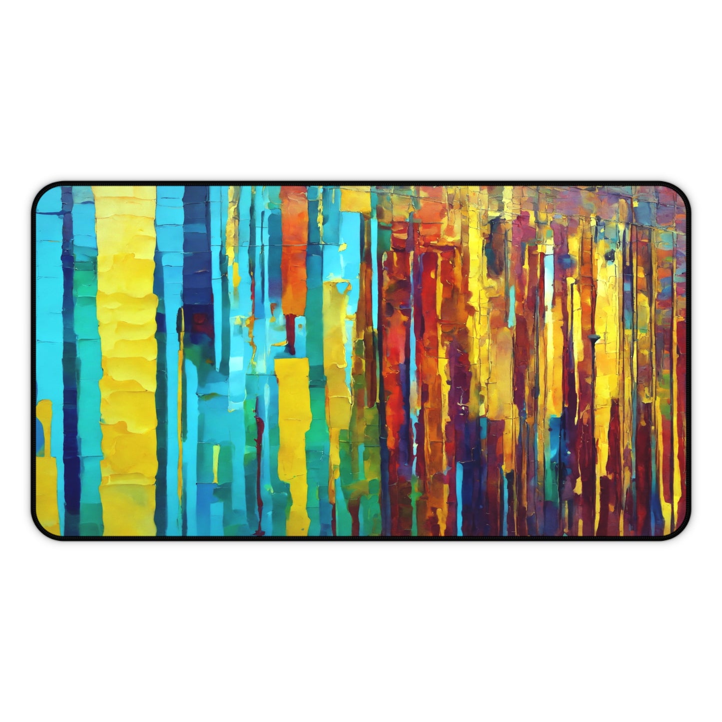 Striped Alpha 12" x 22" Desk Mat