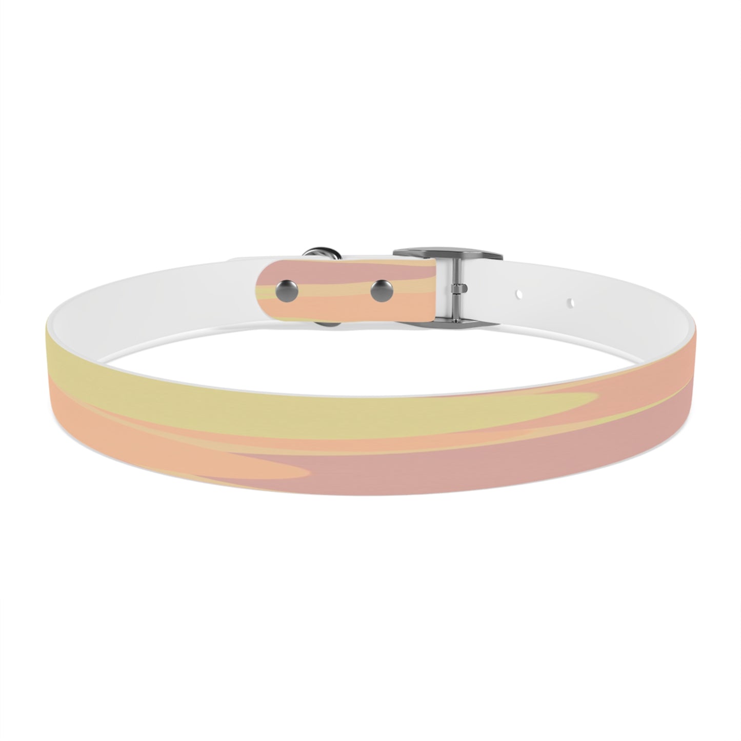 Pastel Hot Peach Patches Extra Large Dog Collar