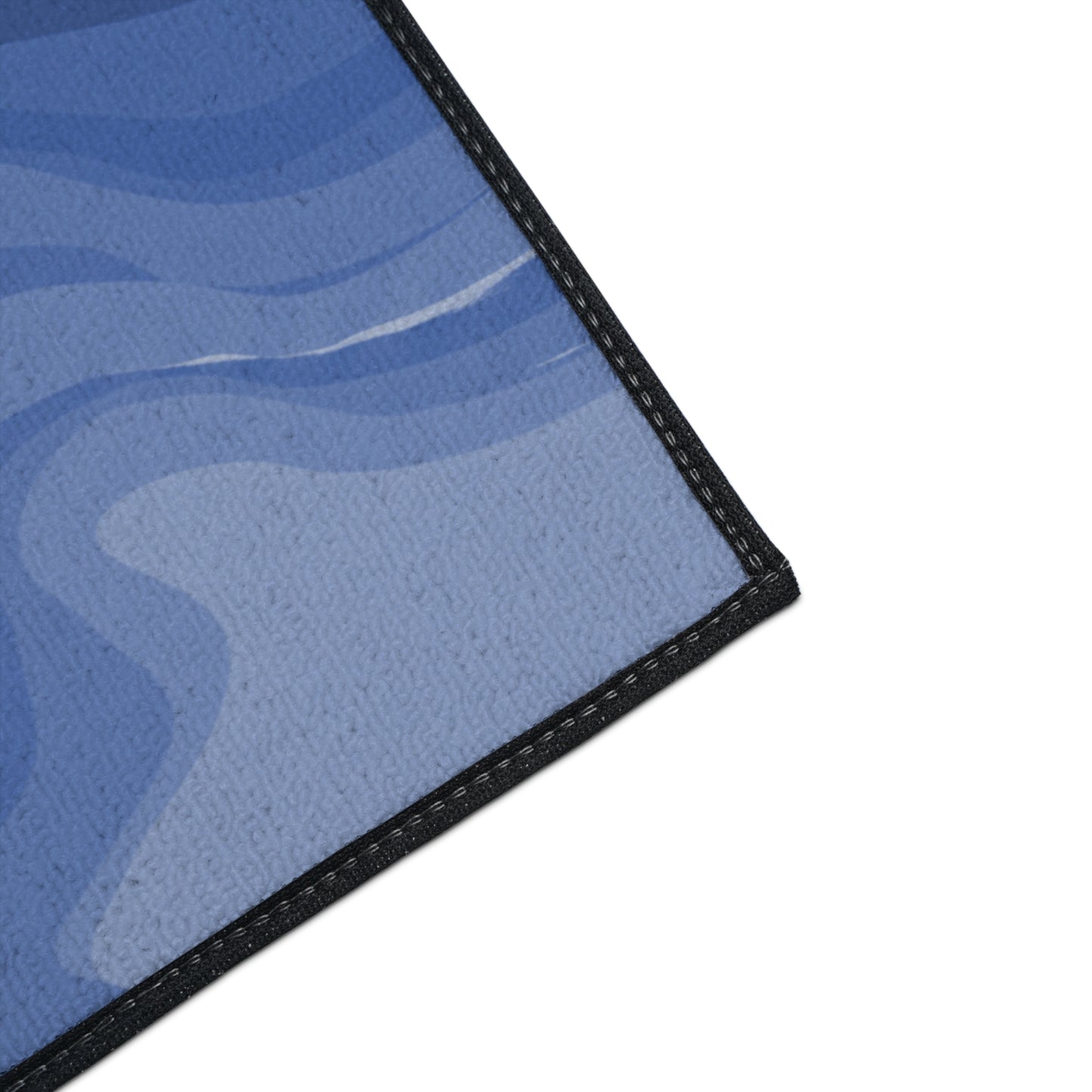 Deep Blue Wavey 24" x 36" Heavy Duty Floor Mat