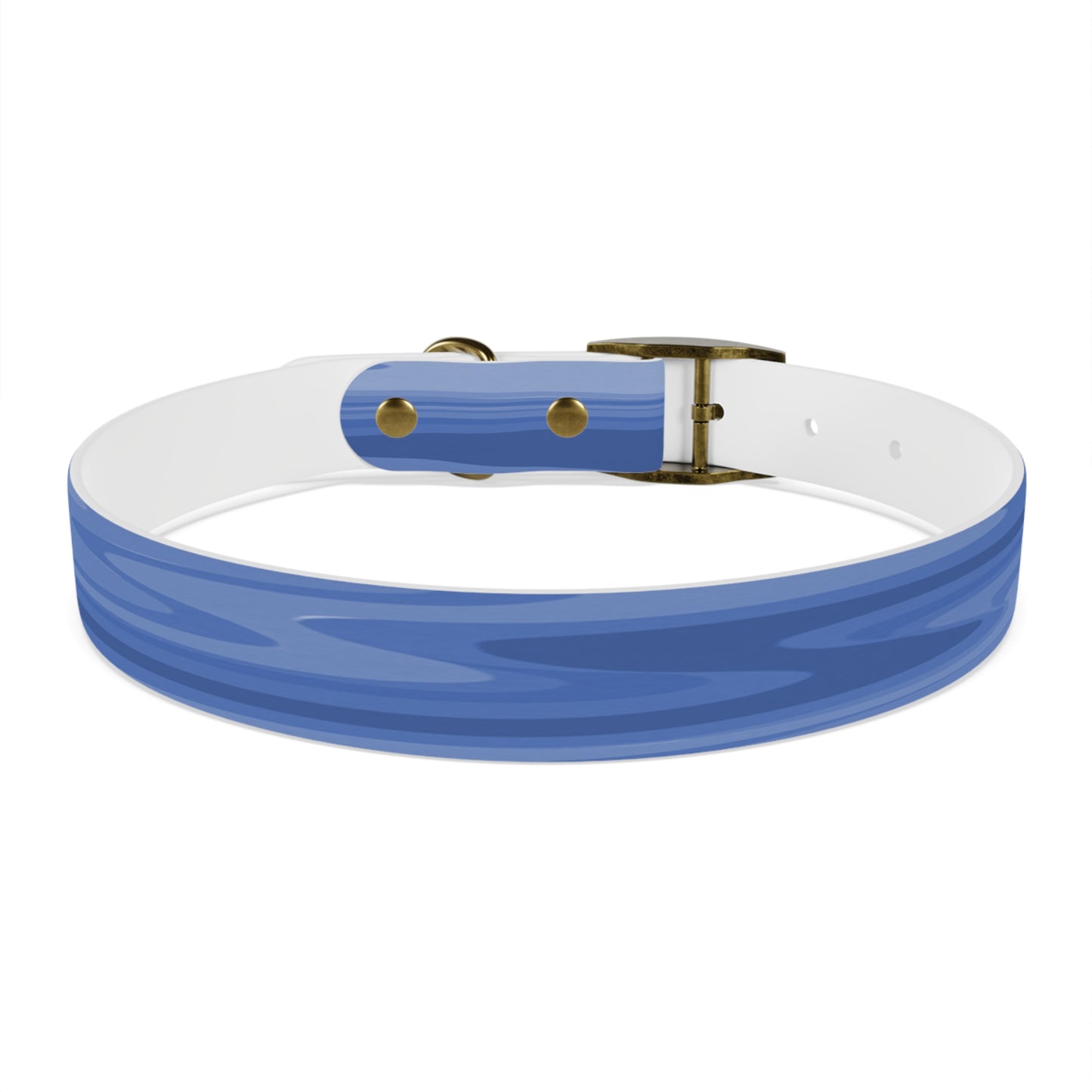 Deep Blue Wavey Large Dog Collar