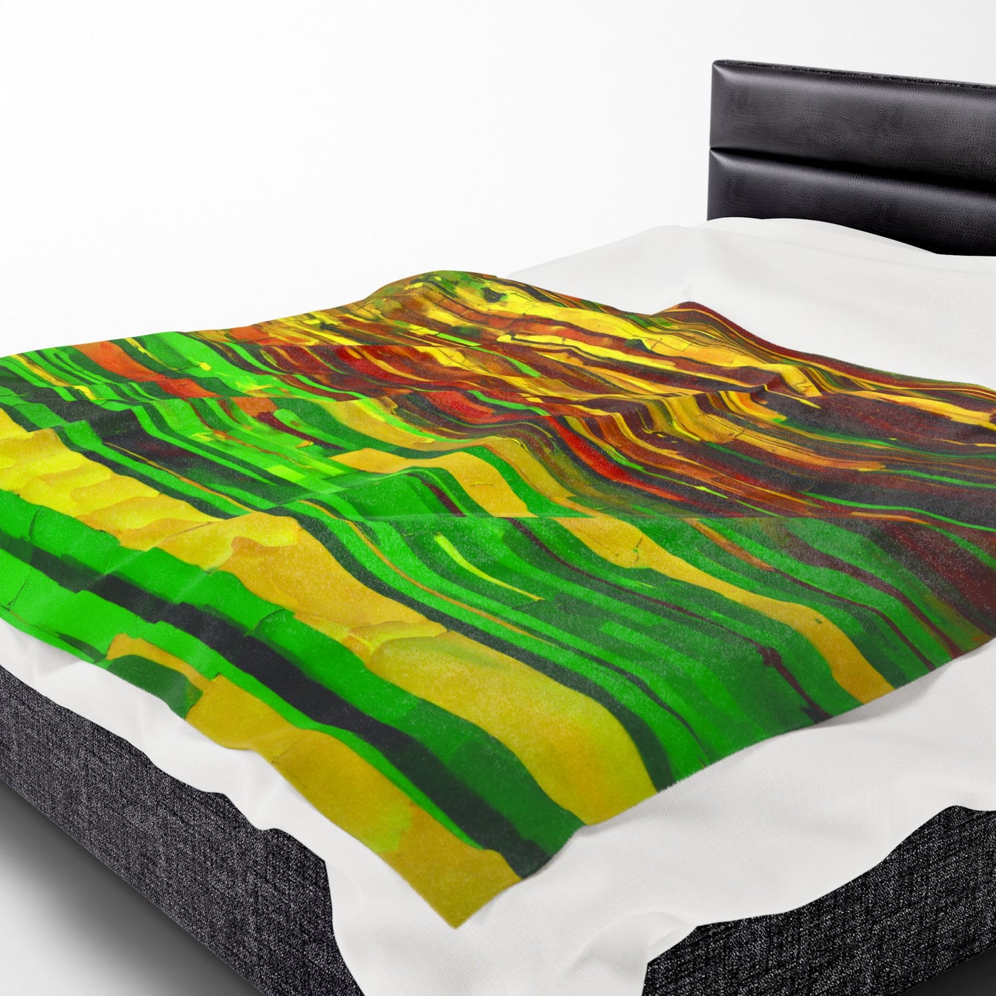 Striped Beta Velveteen Plush Blanket, 60" x 80"