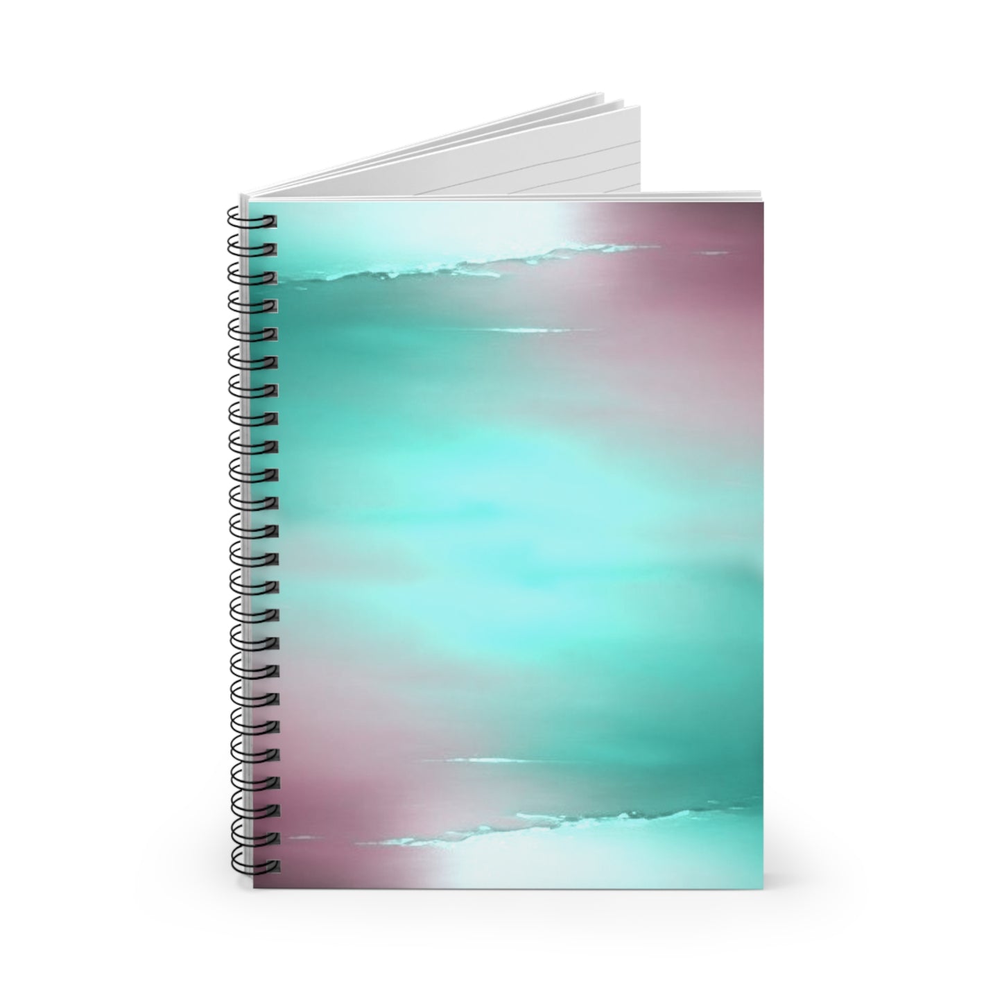 Green Sea Lavender Fog Spiral Notebook - Ruled Line, 6" x 8", 118 pages