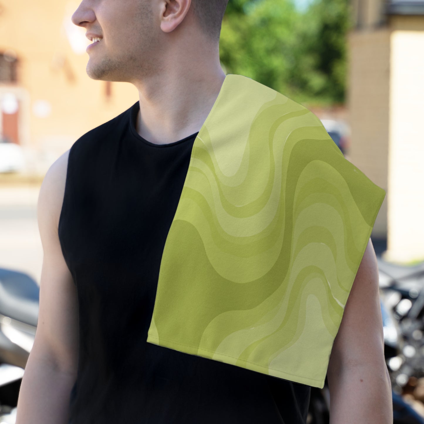 Lemon Wavey Rally Towel, 11" x 18"