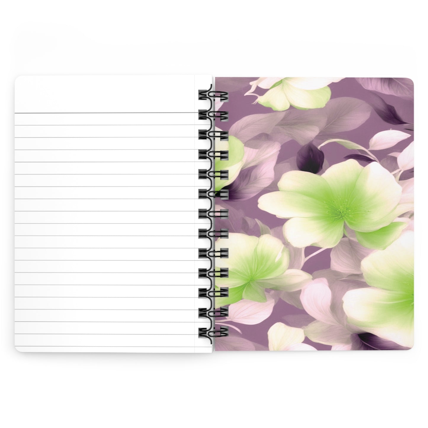Lime Lavender Floral Bunch Bound Journal, 5" x 7" 150 pages