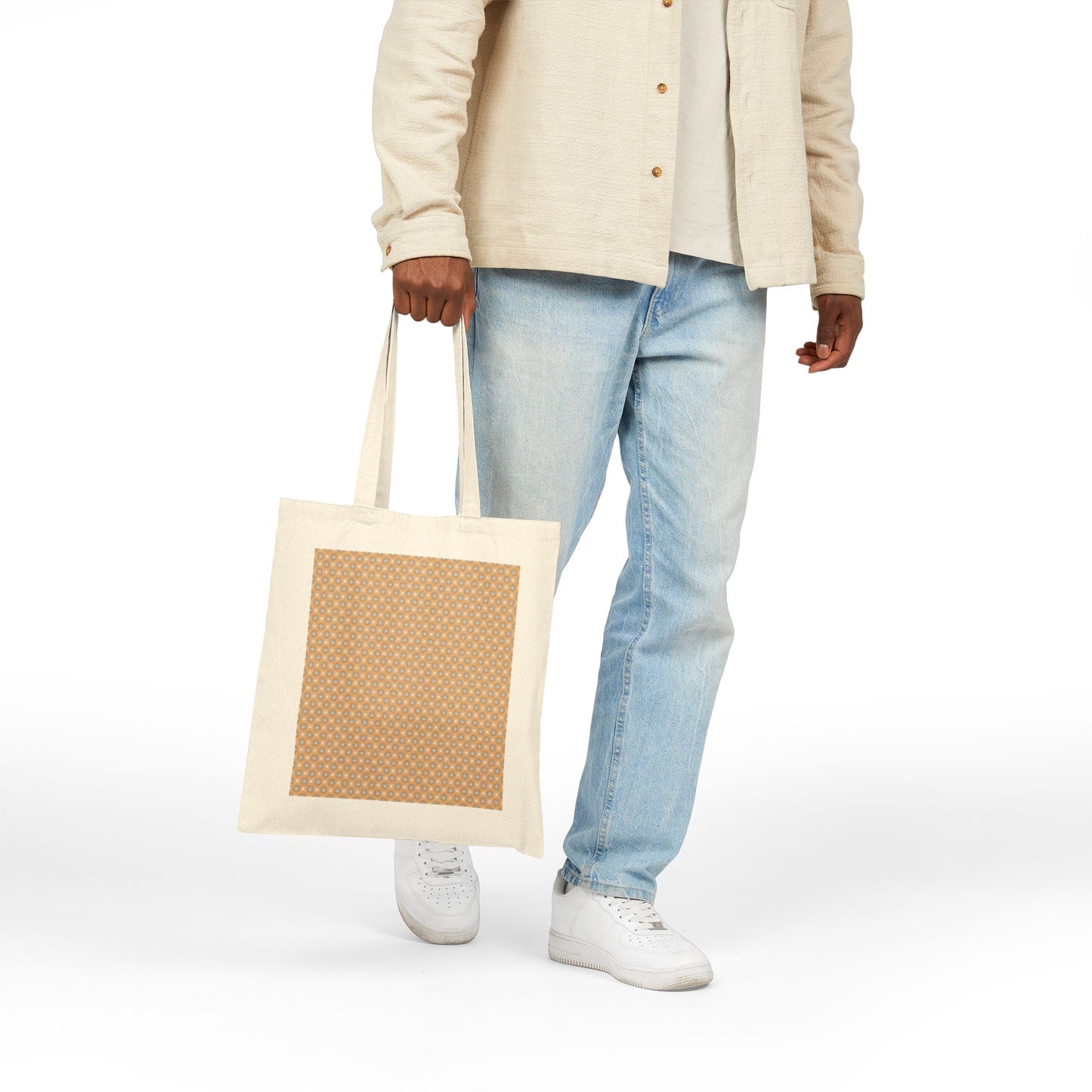 Tan Sunset Star-crossed Bodies Cotton Canvas Tote Bag