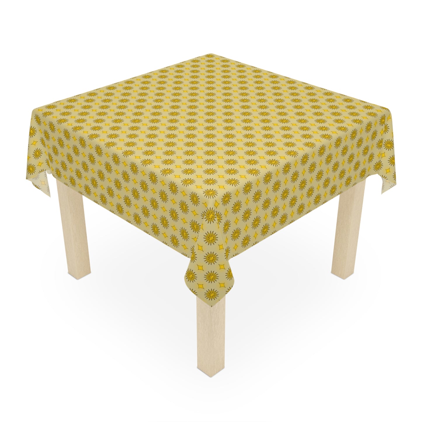 Lemongrass Star-crossed Bodies Tablecloth, 55" x 55"