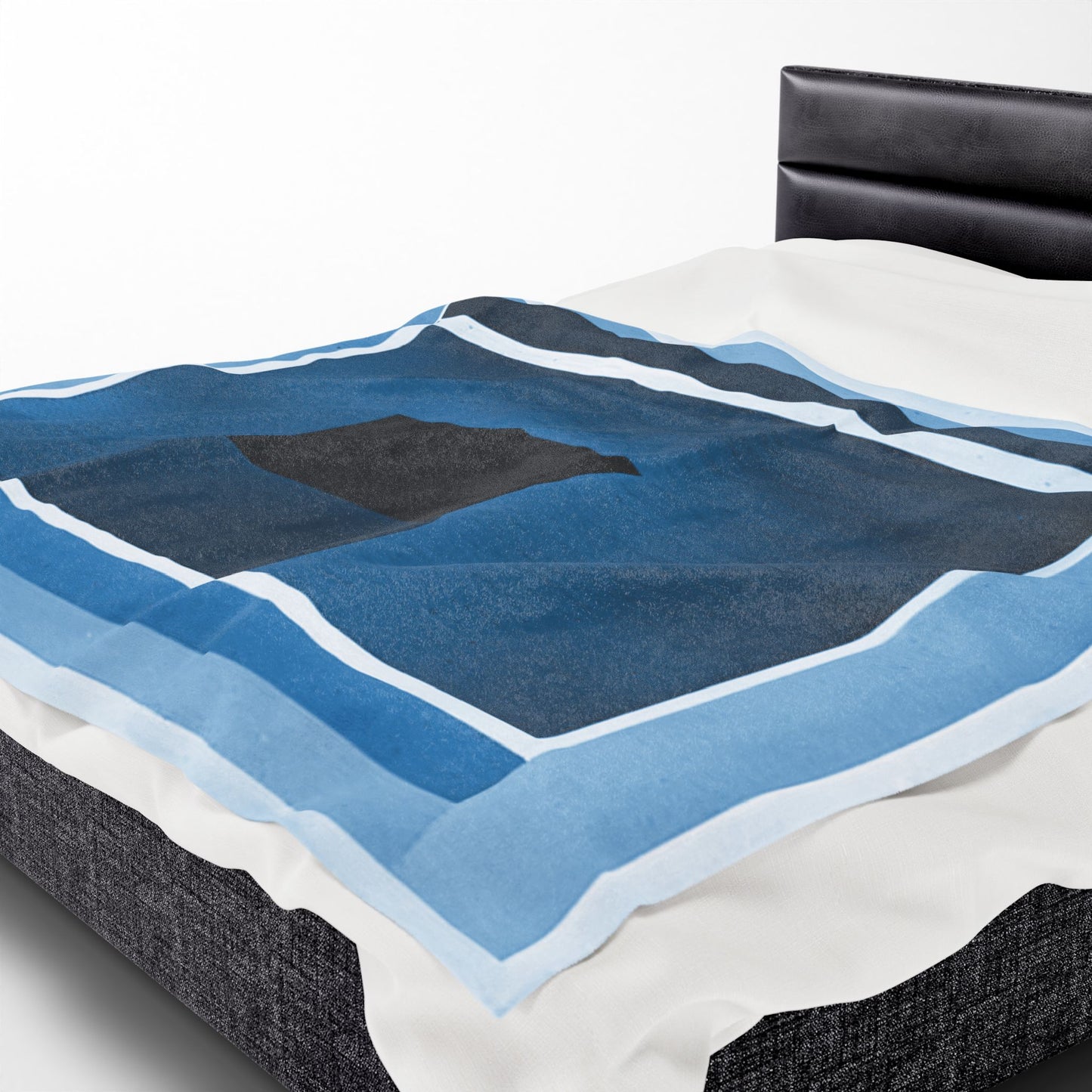 Blue Shadow Velveteen Plush Blanket, 60" x 80"
