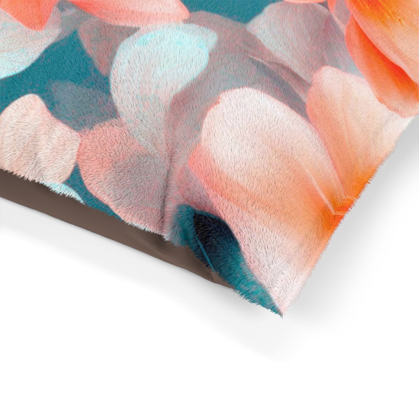 Orange Blossom Floral Bunch Pet Bed, 50" × 40"