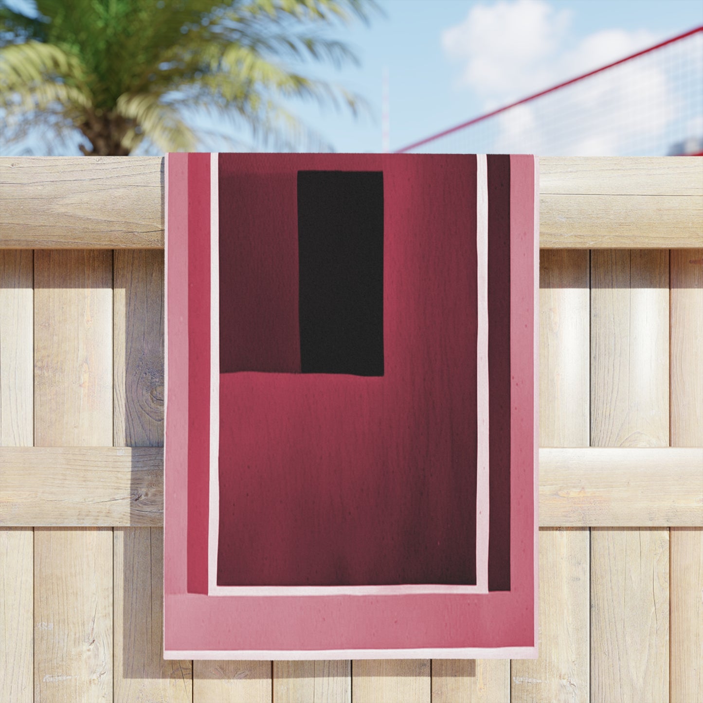 Red Shadow Beach Towel, 24" x 44"