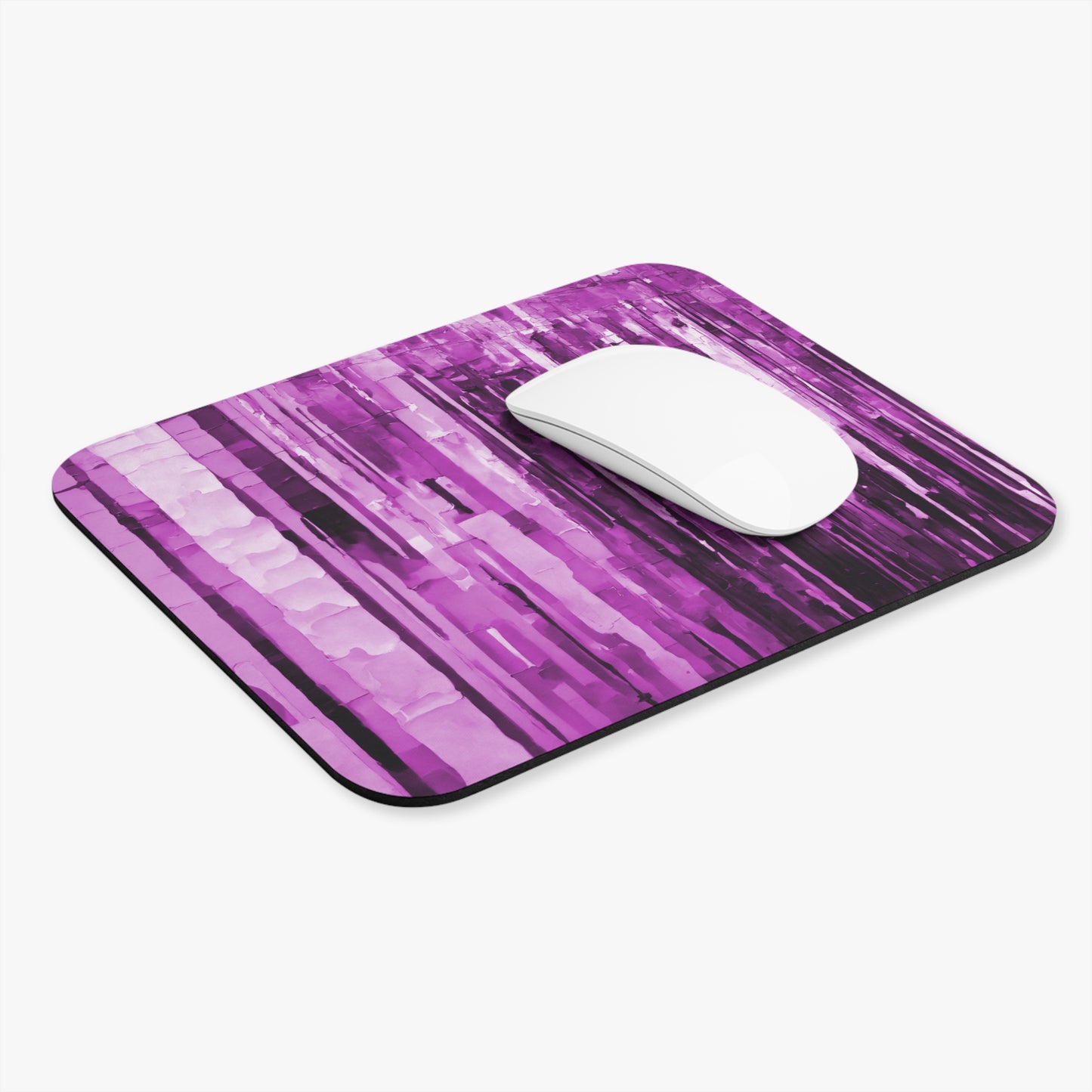 Striped Powder Lavender Mouse Pad, 9" x 8" Rectangle