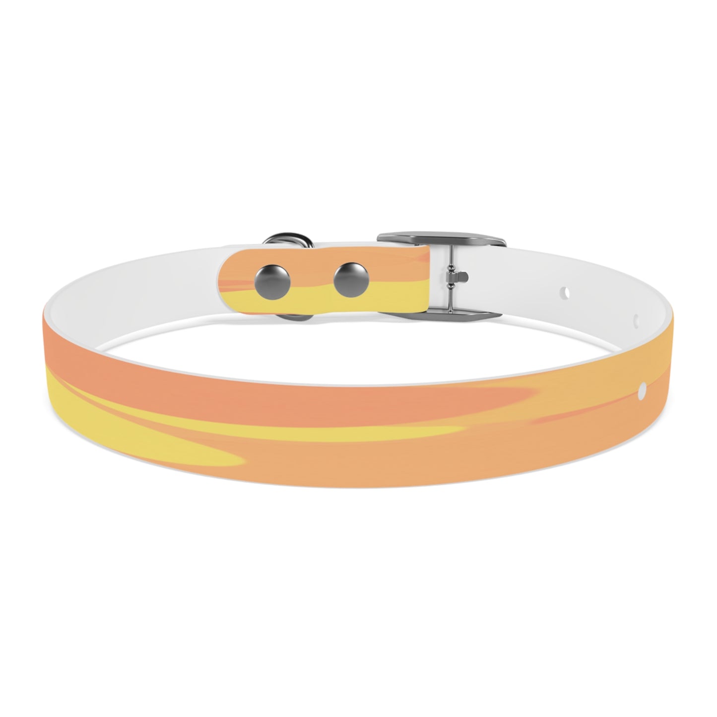 Pastel Bright Oranges Patches Small Dog Collar