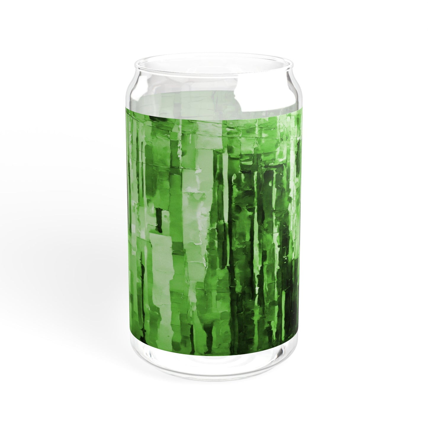 Striped Mint Pastels Sipper Glass, 16oz