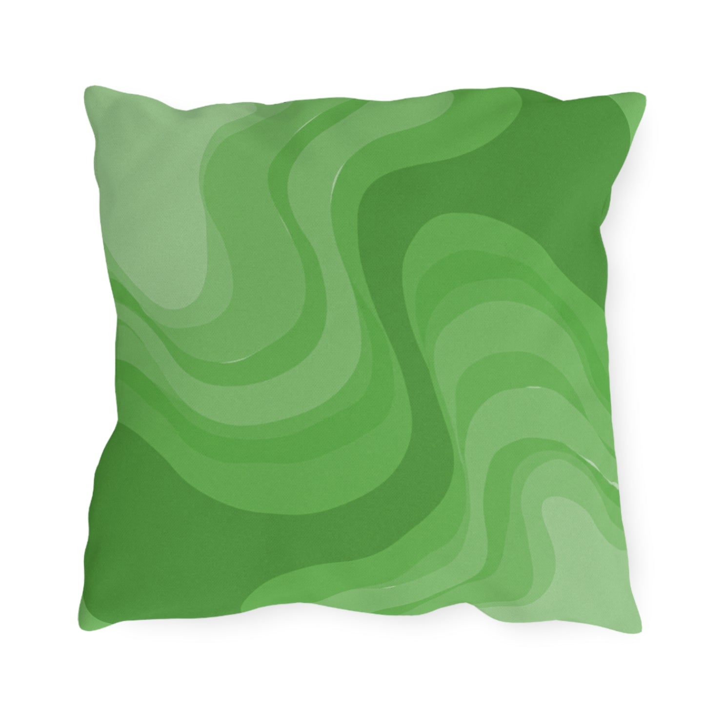 Greenie Meanie Wavey 18" x 18" Outdoor Pillow