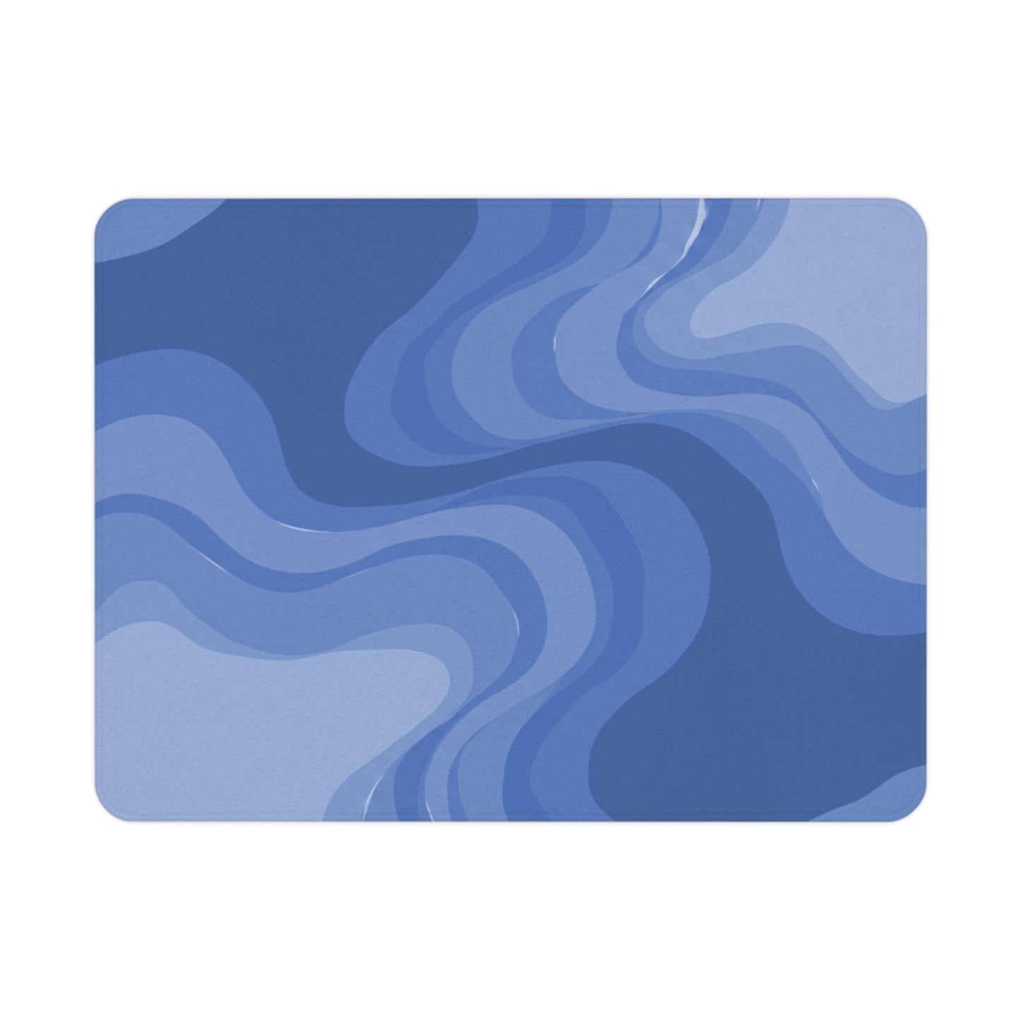 Deep Blue Wavey Toddler Blanket, 30" x 40"