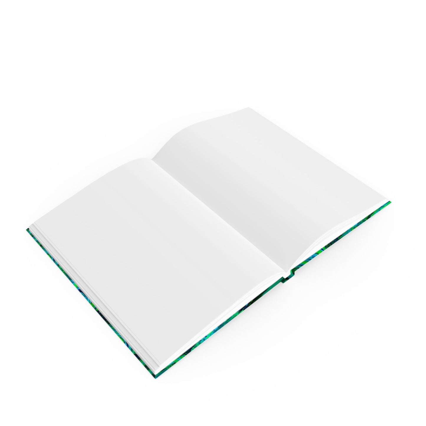 Uzi Spiral Blue Green 5.2" x 7.4" Hard Backed Journal with 128 blank pages